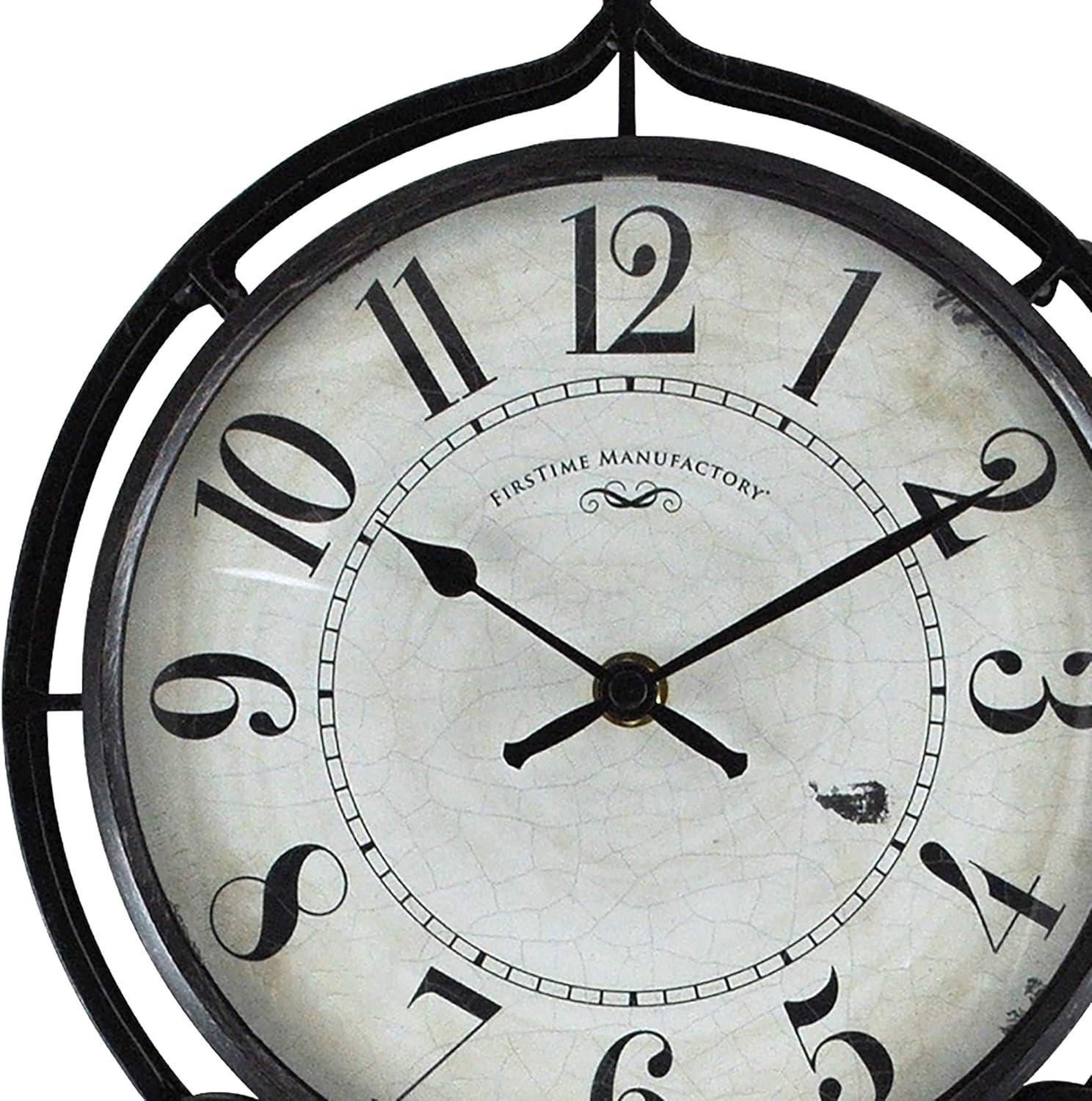 FirsTime Harwick Pendulum Wall Clock, Black, 20 in