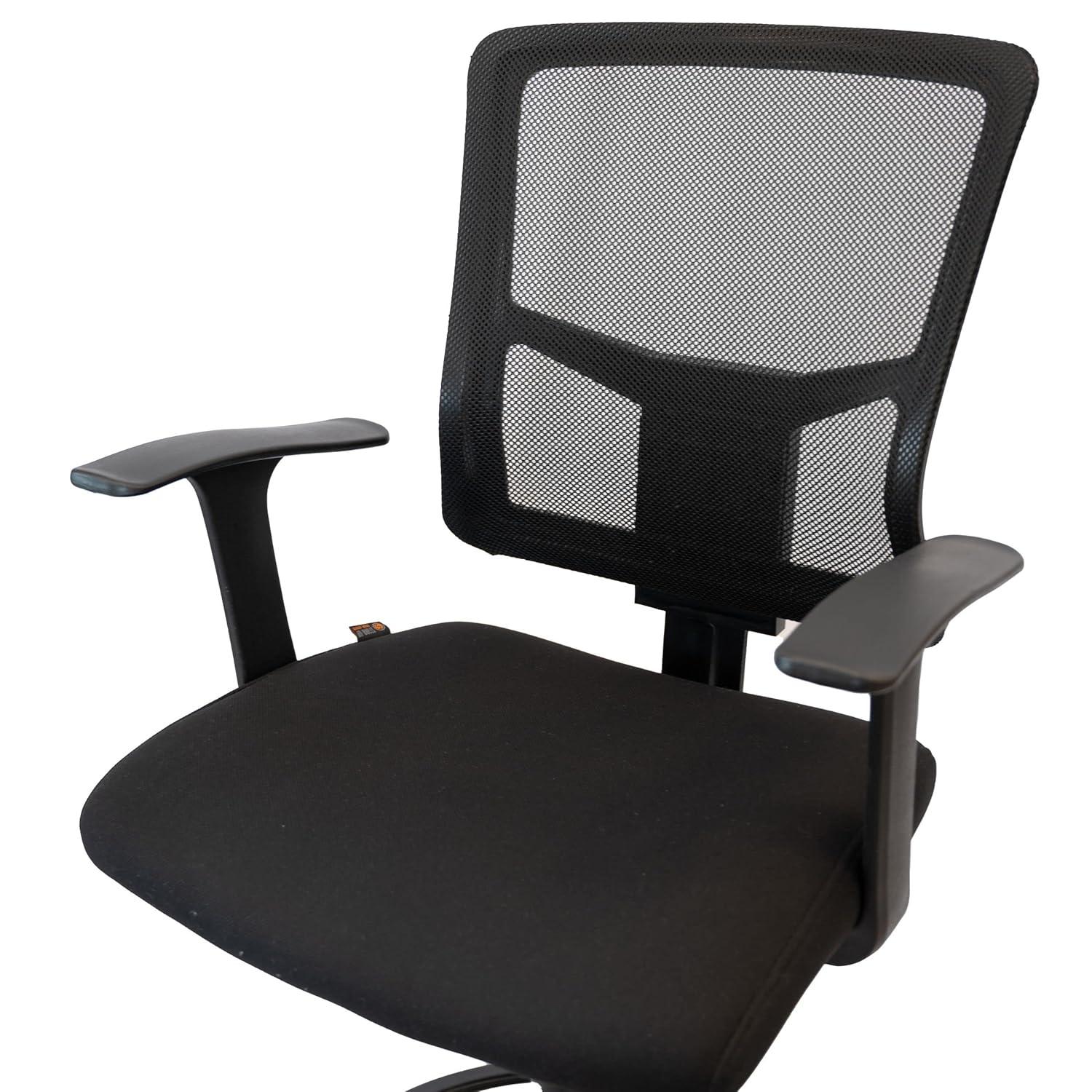 Stand Up Desk Store Sit to Stand Drafting Task Stool Chair for Standing Desks with Adjustable Footrest and Armrests (Black)