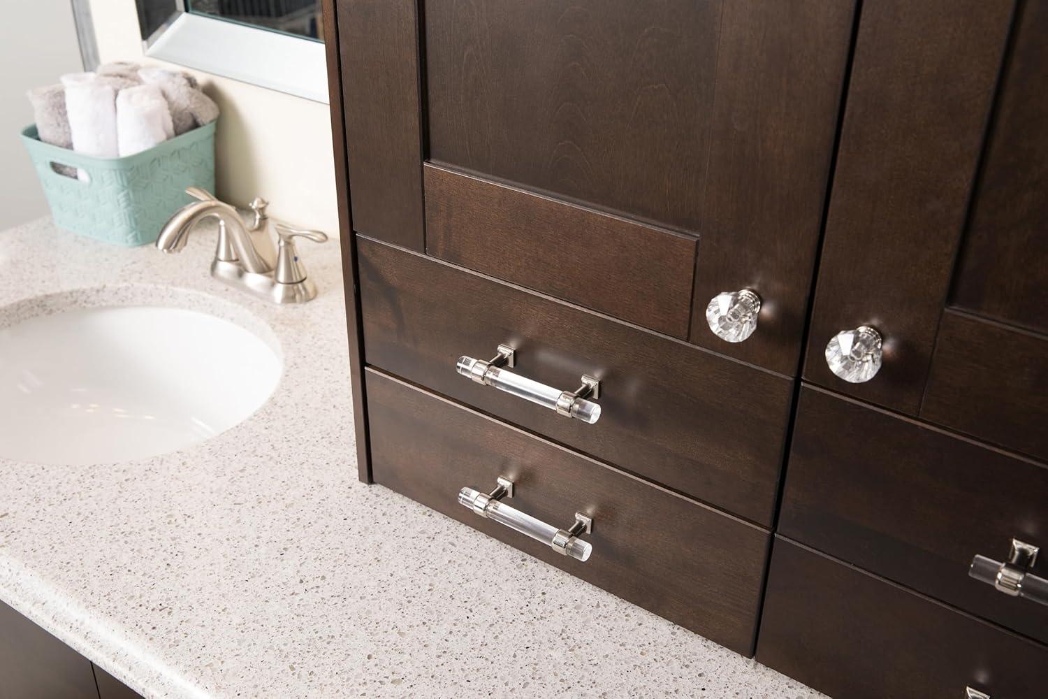 Crystal Palace Kitchen Handles, Solid Core Drawer Pulls for Cabinet Doors, 3-3/4"