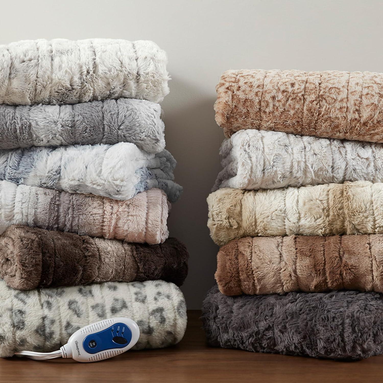 Beautyrest Beautyrest Zuri Oversized Heated Faux Fur Throw