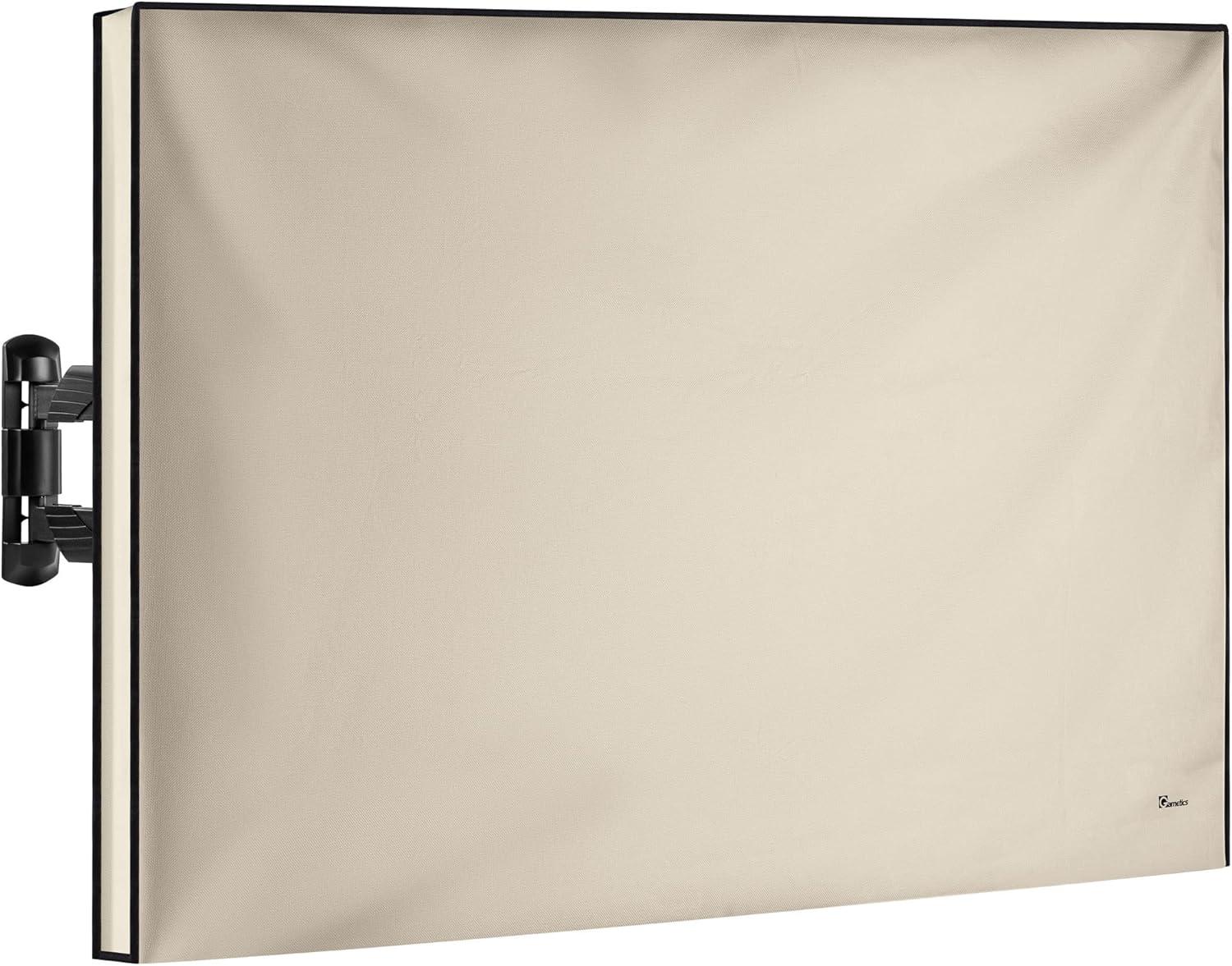 Garnetics 52-55” Outdoor TV Cover Waterproof and Weatherproof Outside Television Protector, Beige