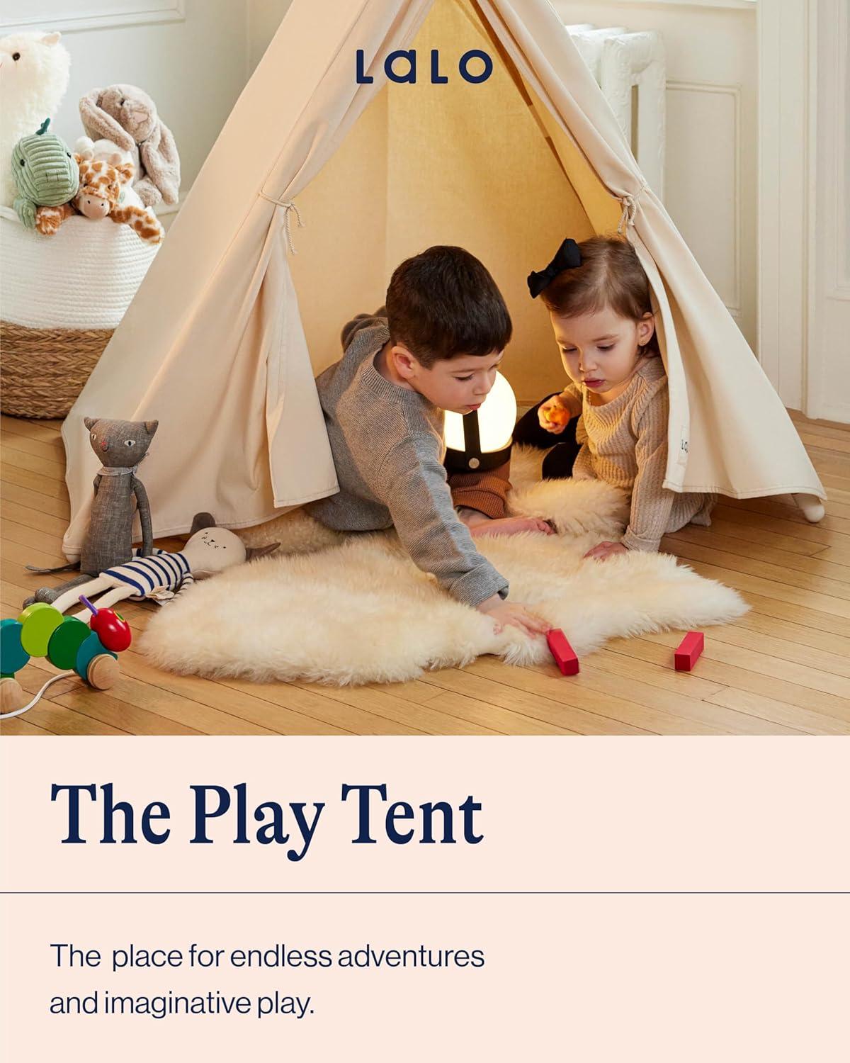 Lalo White Wood and Canvas Toddler Play Tent