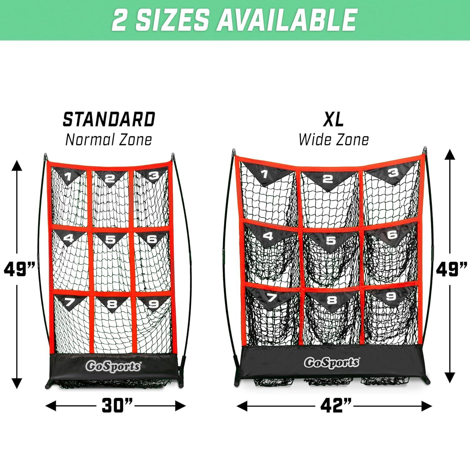 GoSports 9 Pocket Baseball and Softball Pitching Strike Zone Target Net