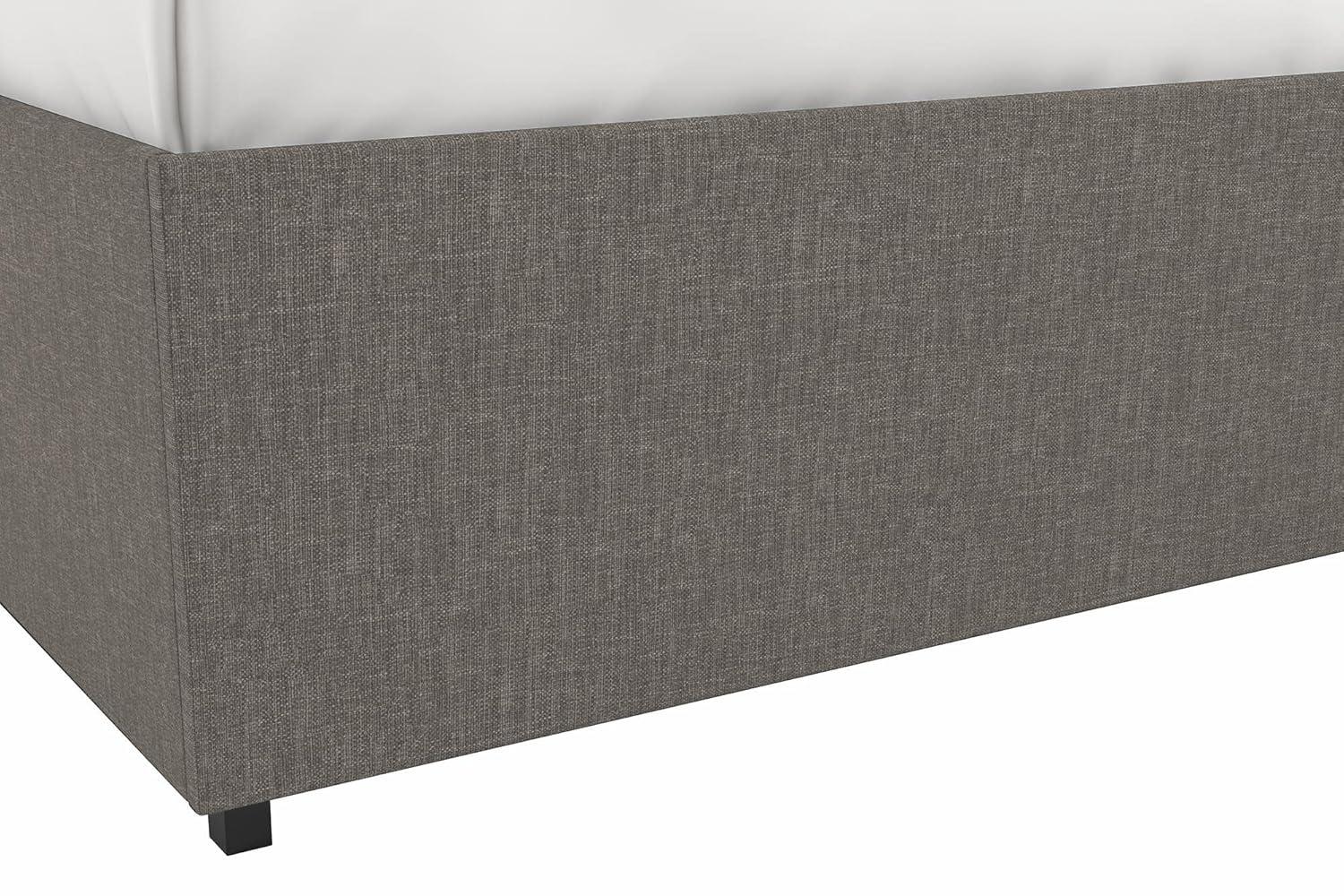 DHP Maven Platform Bed with Storage, Full, Gray Linen