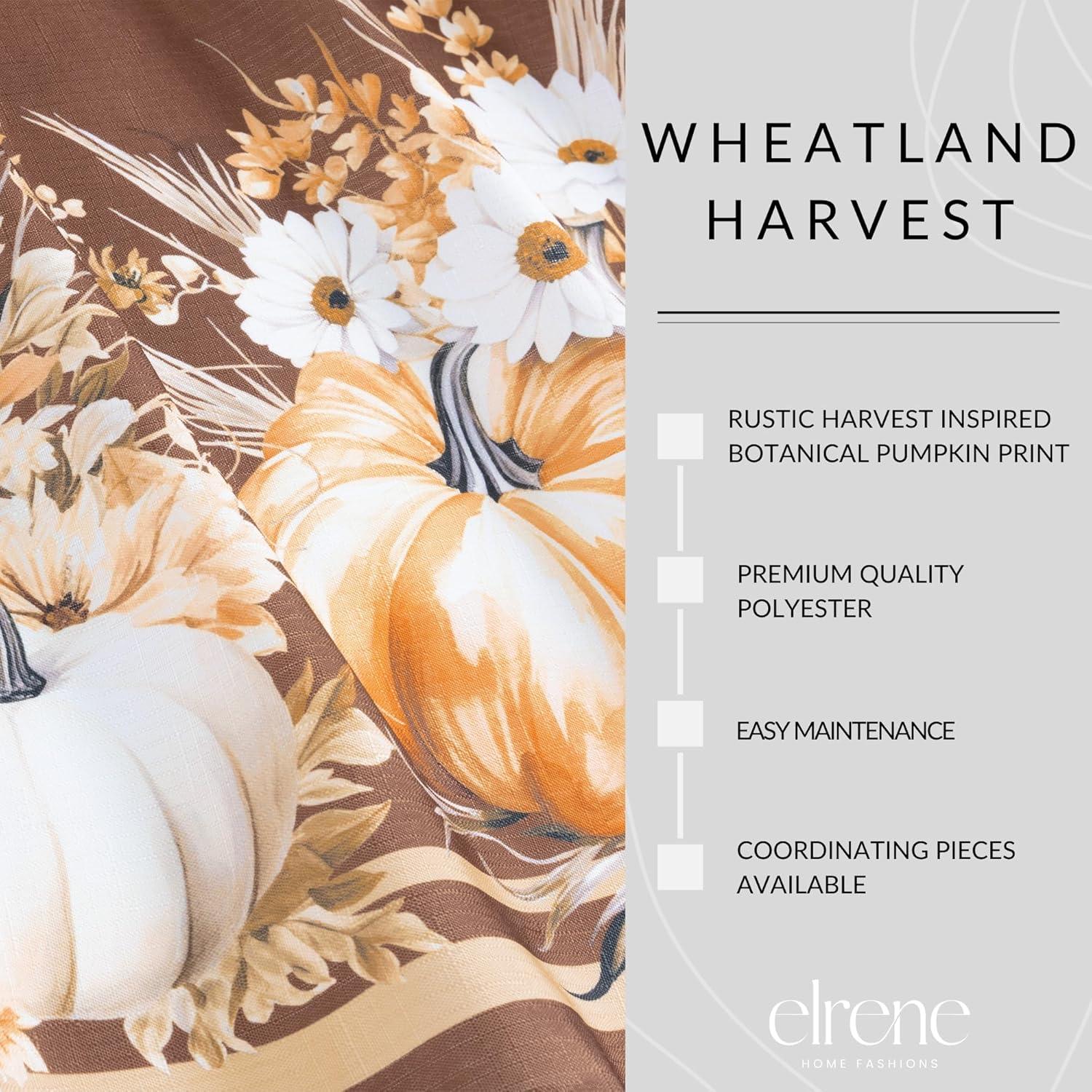 Wheatland Harvest Fall Napkins, Set of 4 - Multicolor - 17x17 - Elrene Home Fashions