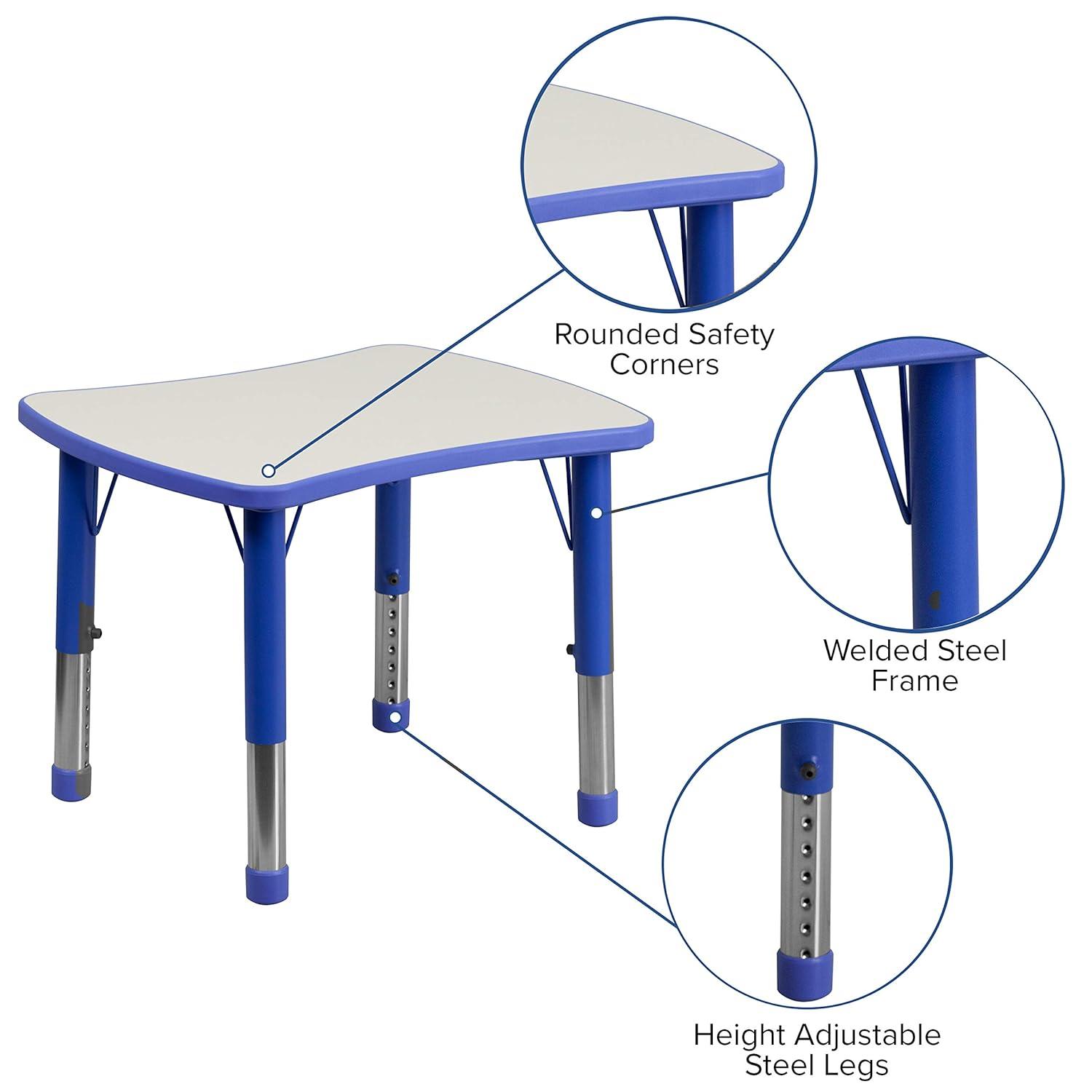 Flash Furniture Goddard Rectangle Plastic Adjustable Height Kids Activity Table & Reviews | Wayfair