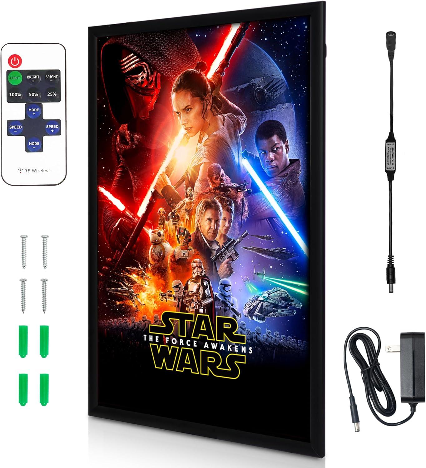 Nexaframe Nexaframe LED Backlit Movie Poster Frame - Snap - Black