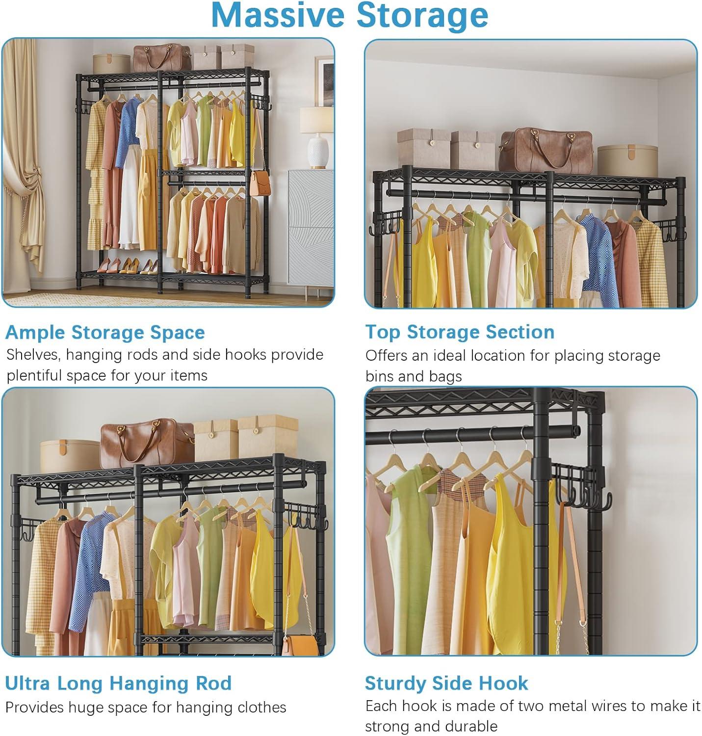 VIPEK V4 Garment Rack Bedroom Armoires Compact Freestanding Closet Storage Organizer