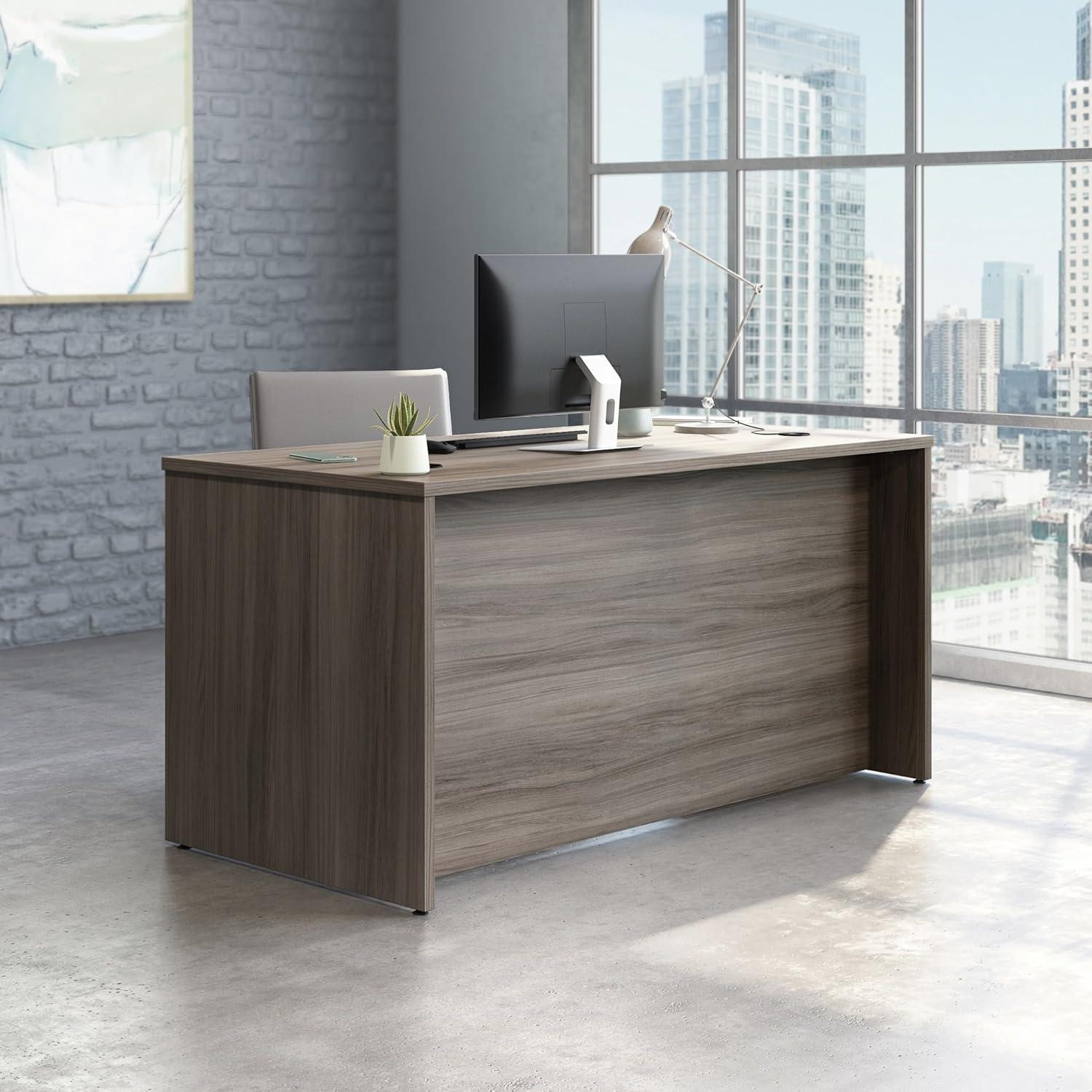 Sauder Affirm Engineered Wood 60"x30" Executive Desk in Hudson Elm/Brown