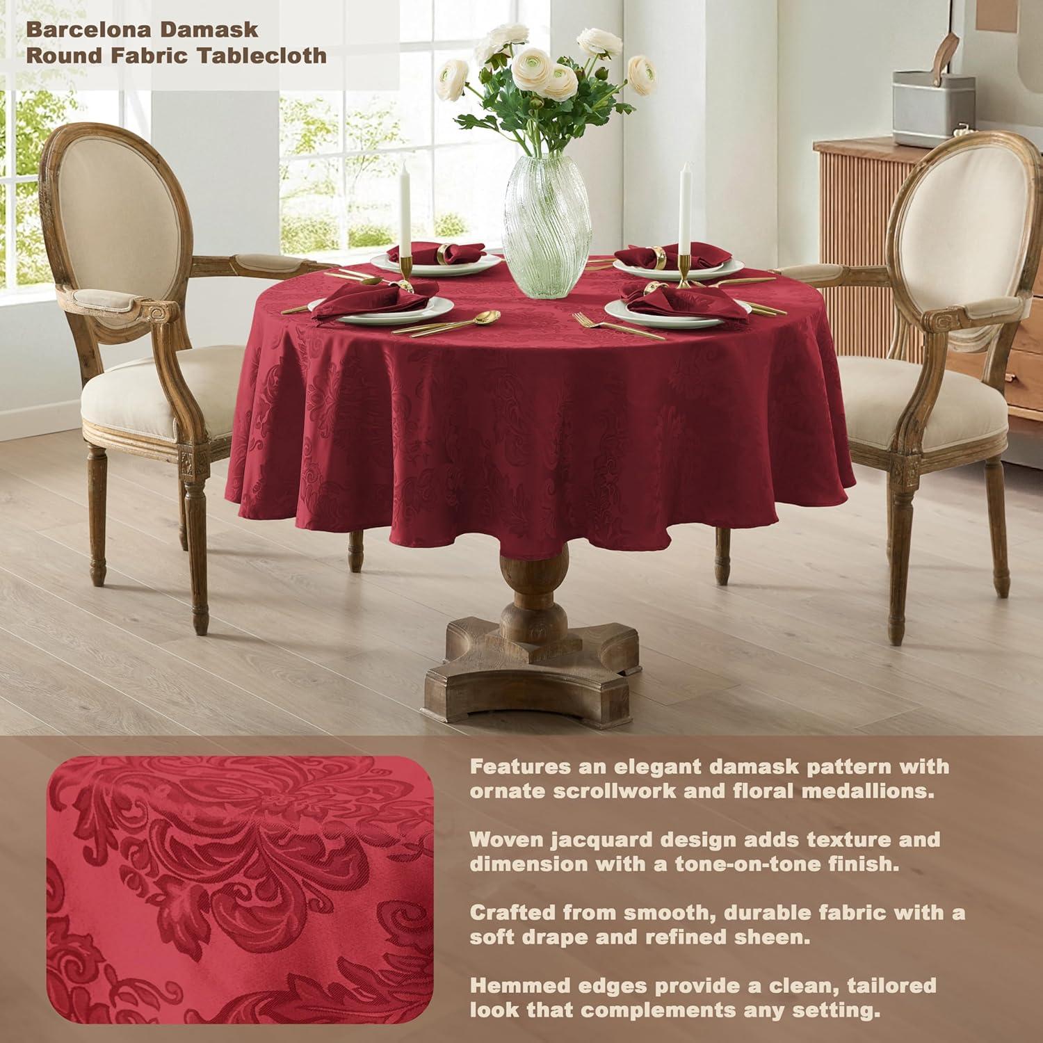 Ophelia & Co. Burchfield Floral Jacquard Round Polyester Tablecloth