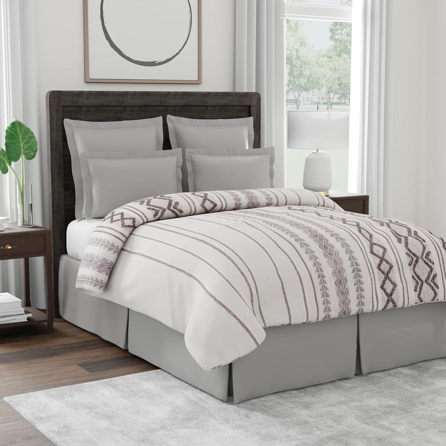 Fresh Ideas Pleated Wrinkle Resistant Wrap Around Bed Skirt