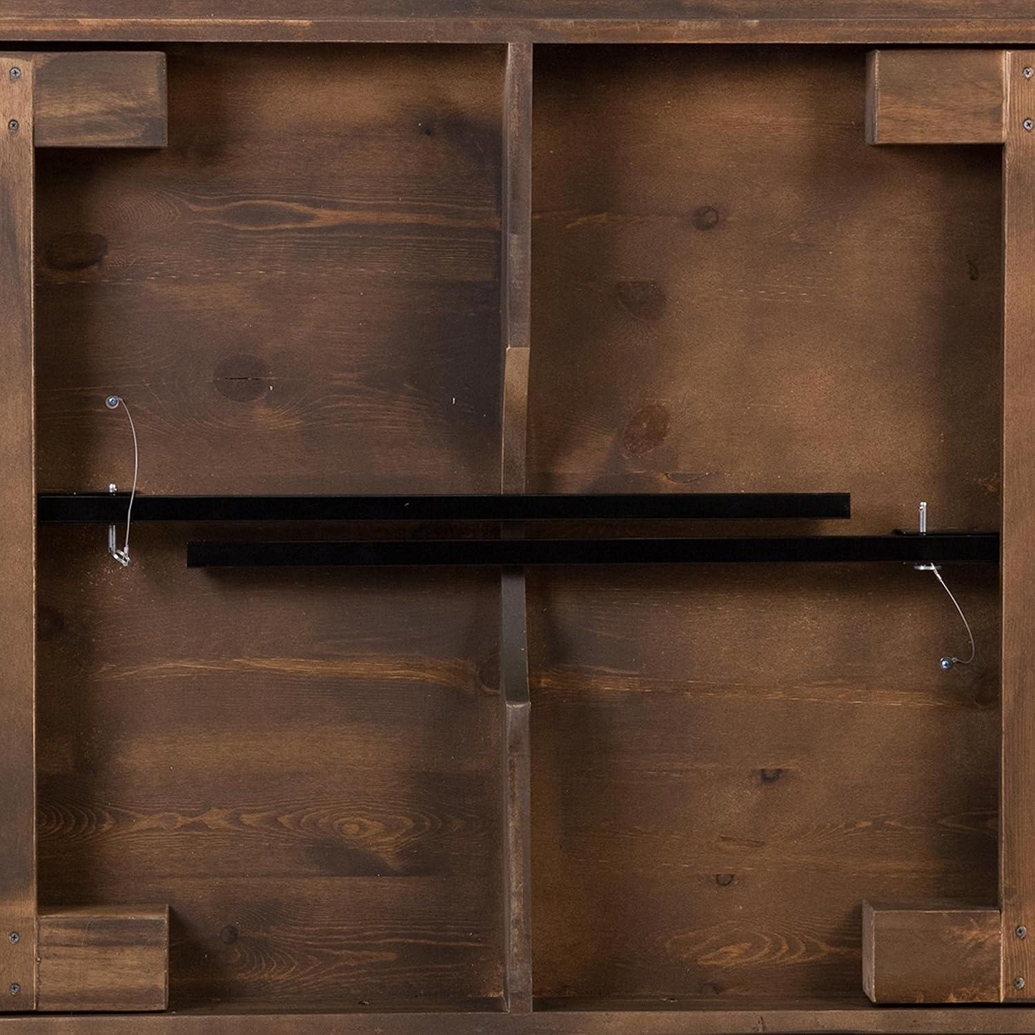 Flash Furniture Hercules Series 9' x 40" Rectangular Rustic Solid Pine Folding Dining Table