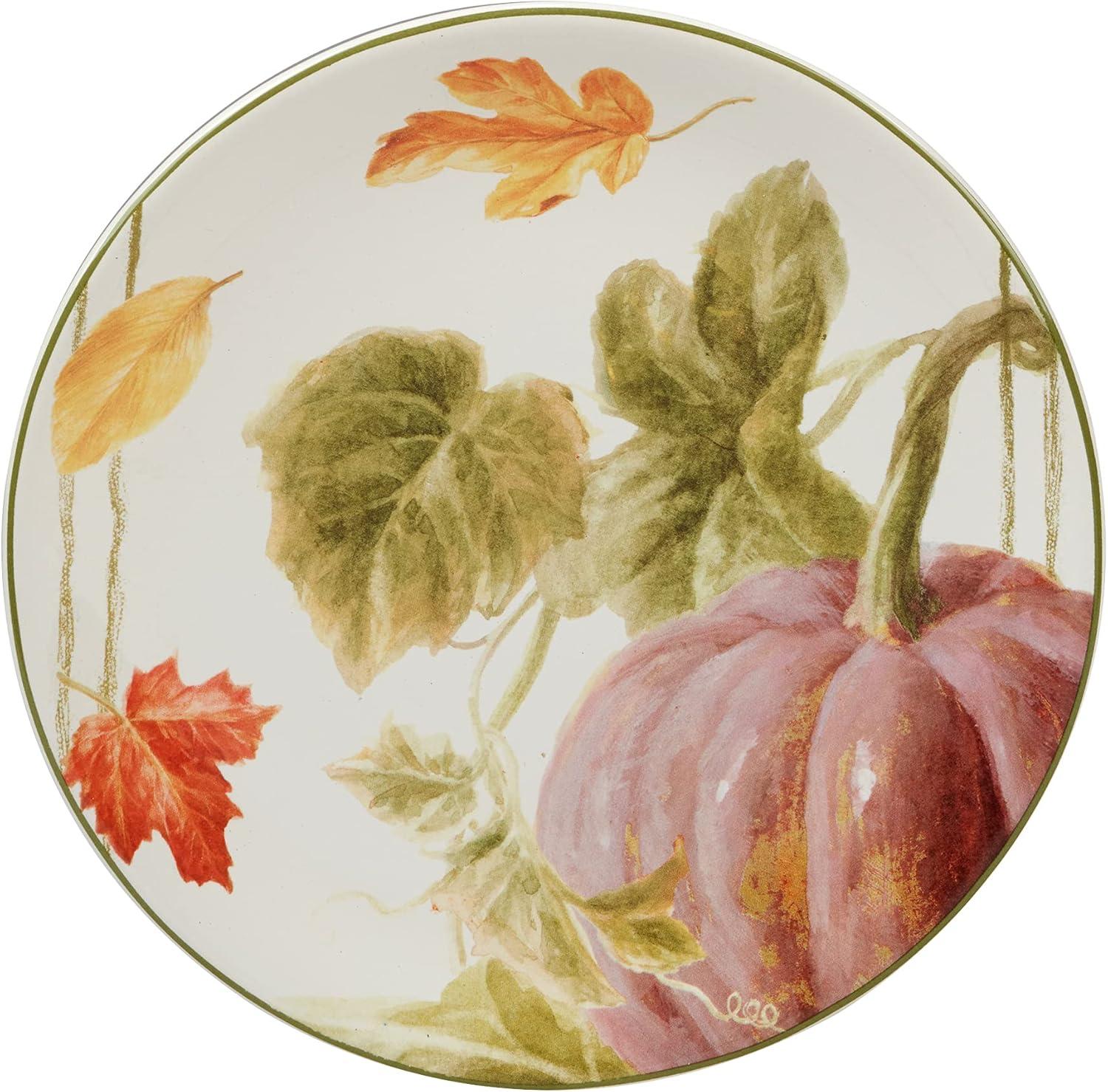 Certified International Autumn Harvest Set Of 4 Dessert Plate