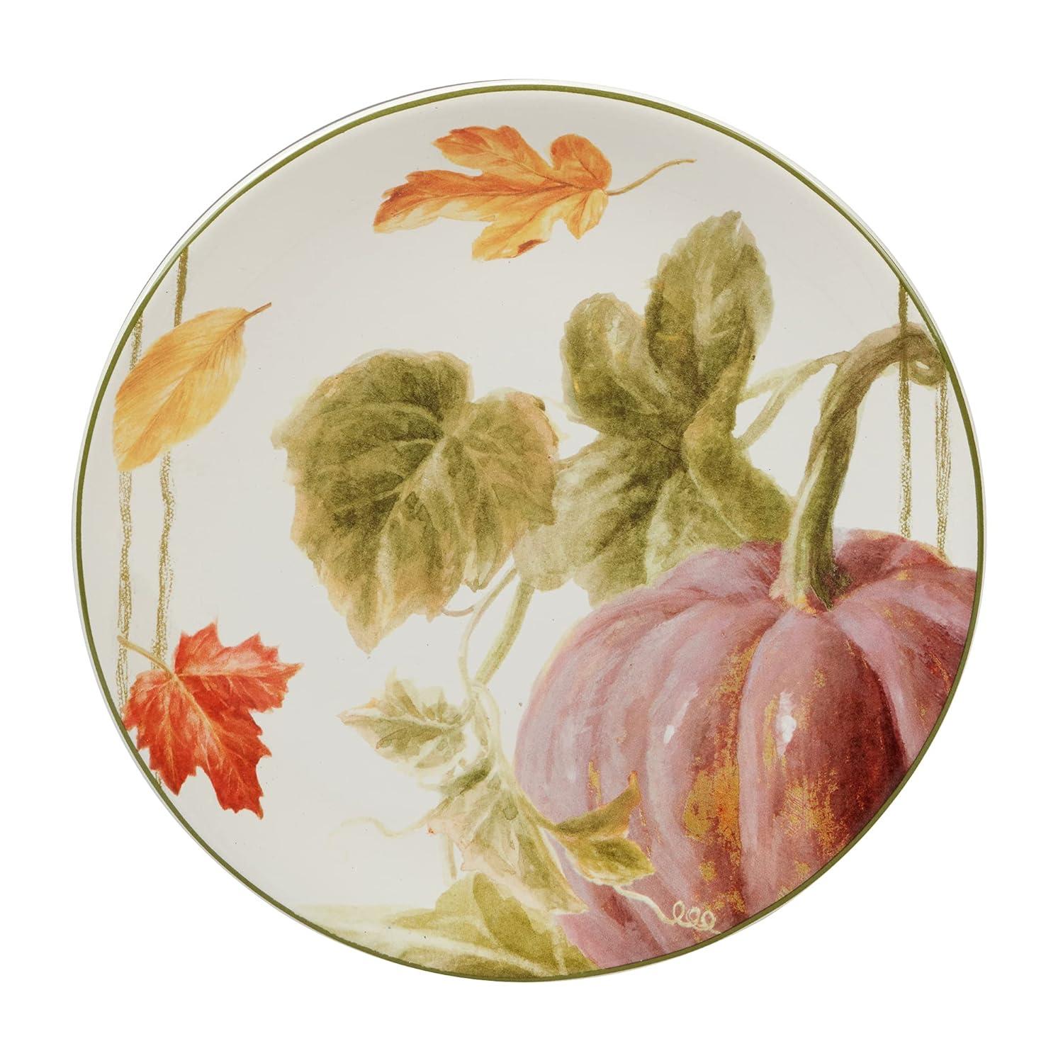 Certified International Autumn Harvest Set Of 4 Dessert Plate