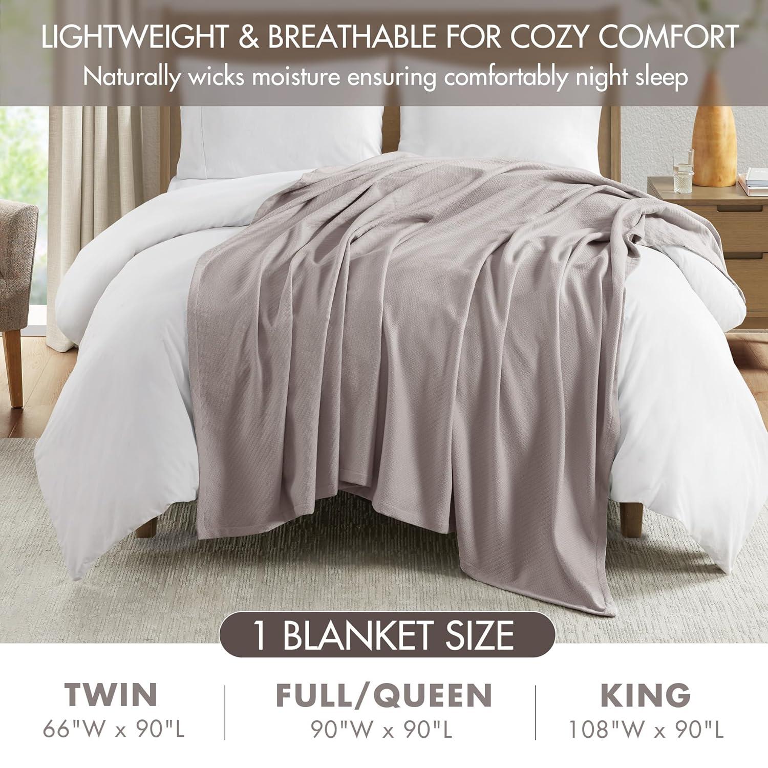 Madison Park Liquid Cotton Breathable Woven Blanket