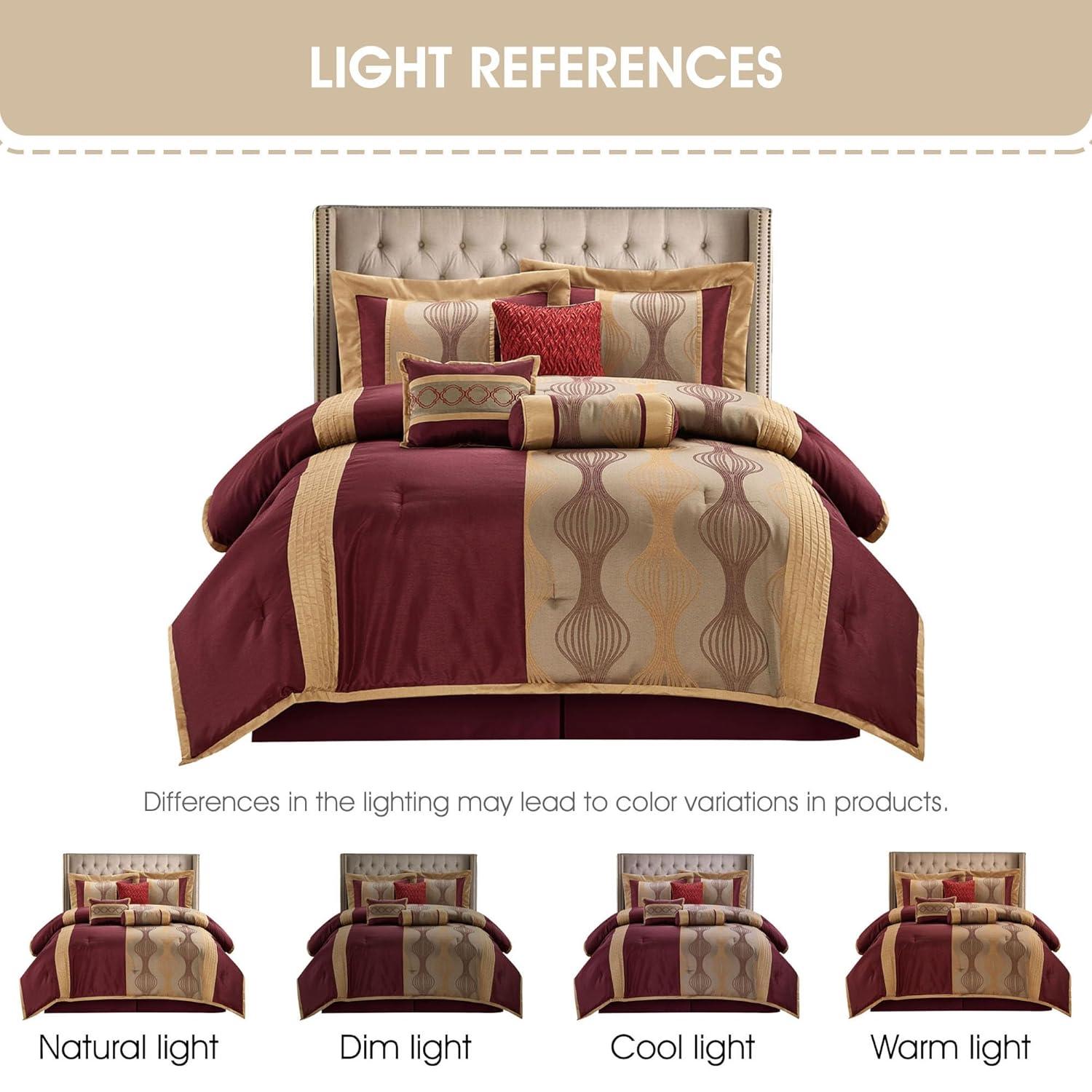 Kath 7 Piece Microfiber Modern & Contemporary Comforter Set