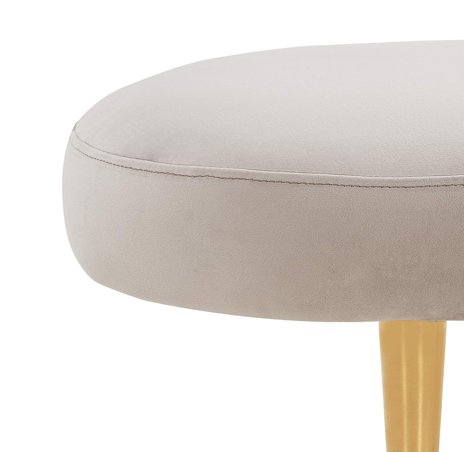 Corinne Oval Bench - SFV4704 - Pale Taupe/Gold - Safavieh Couture