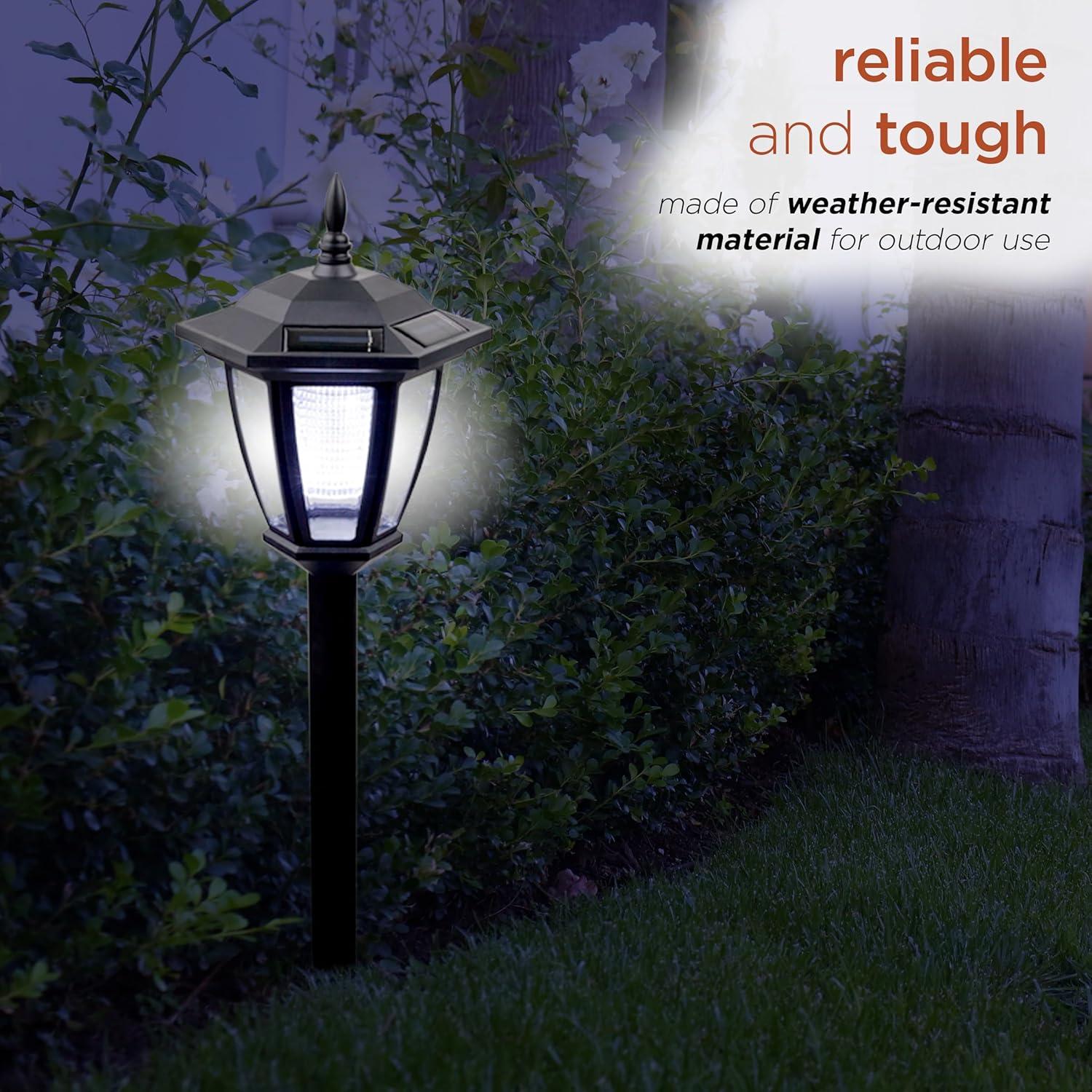 Solar Black LED Outdoor Wall Lantern