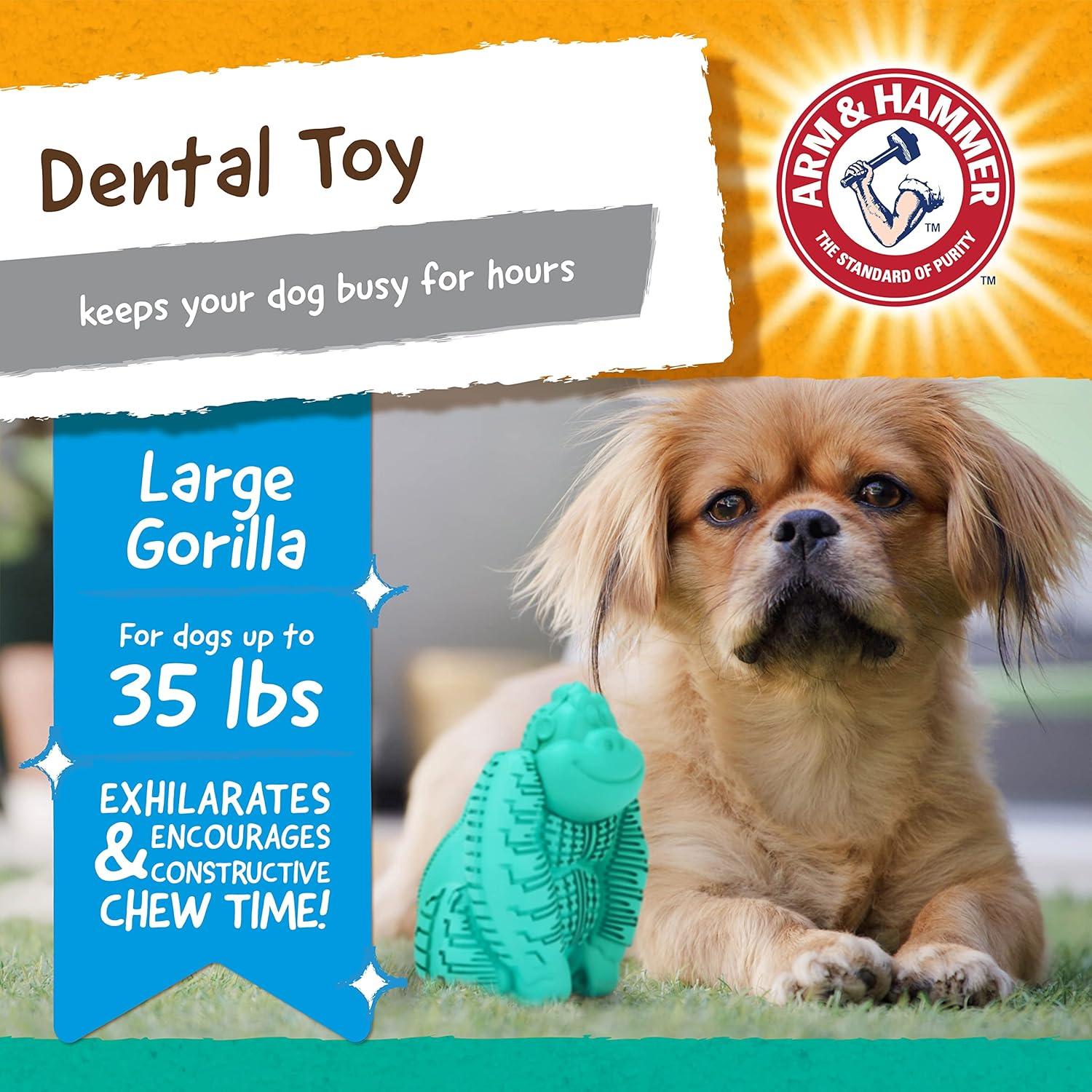 Teal Gorilla Rubber Dental Chew Toy for Dogs