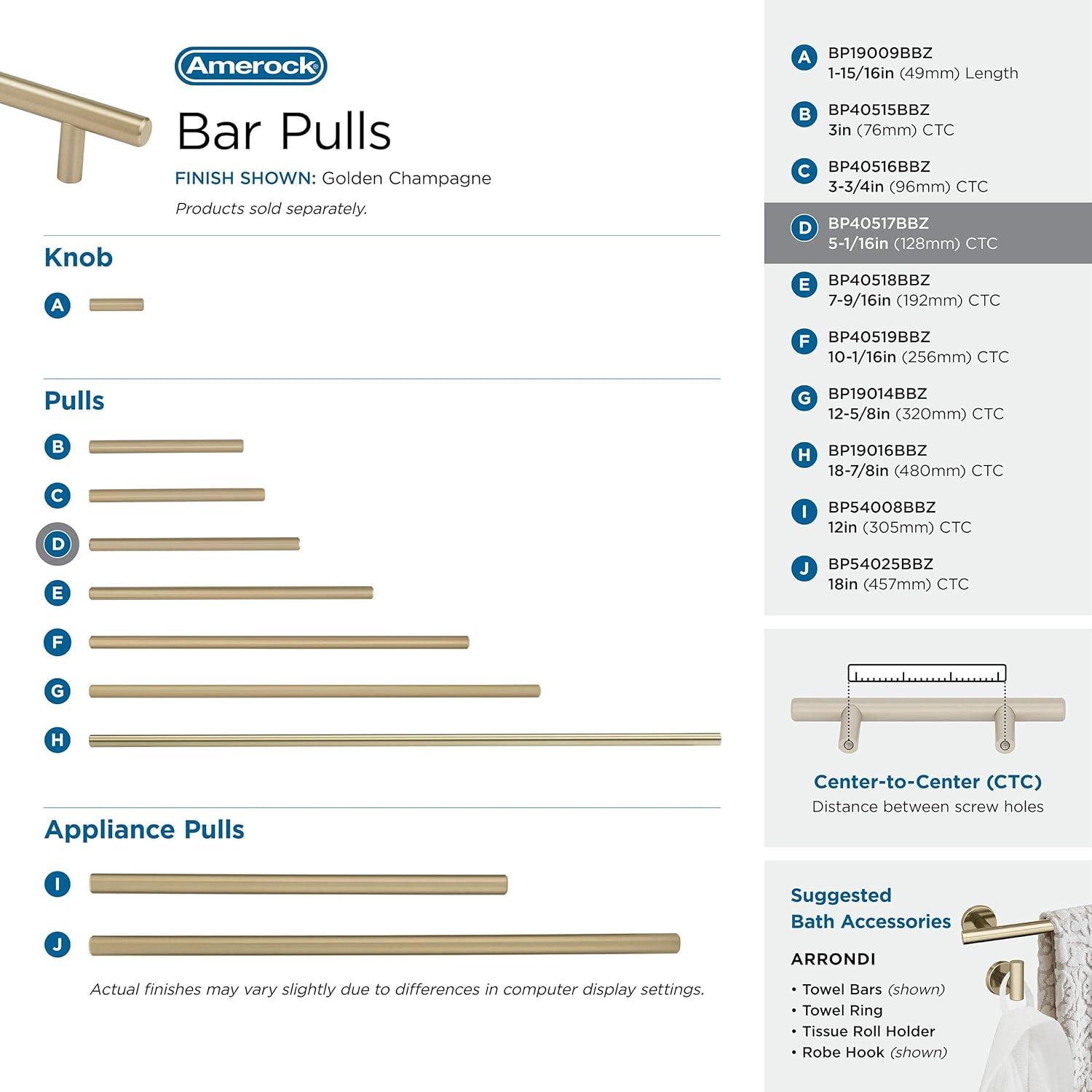 Bar Pulls 5.06" Center to Center Bar Pull