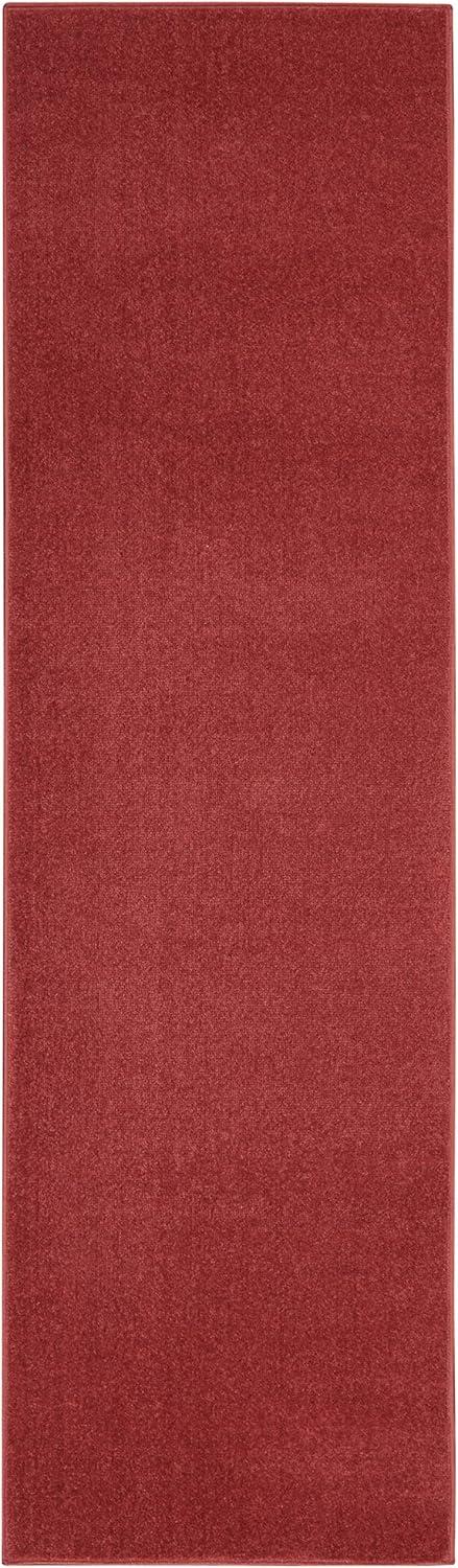 Nourison Essentials Easy Care Indoor Outdoor Area Rug - Brick Red 2' x 6'