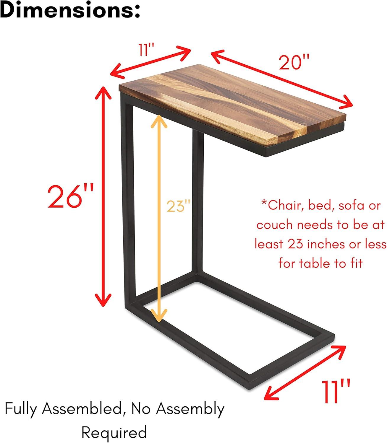 Solid Wood Top End Table