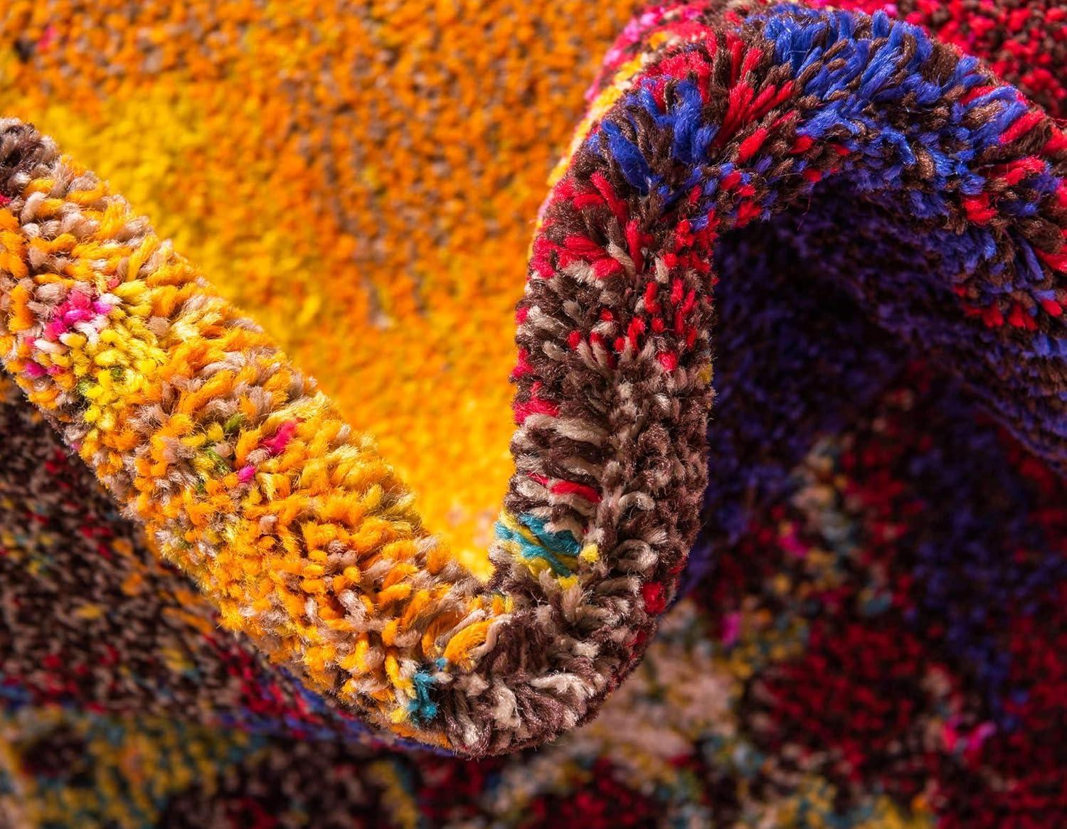 Unique Loom Estrella Collection Area Rug - Barris (10' 6" x 16' 5" Rectangle Multi/Beige)