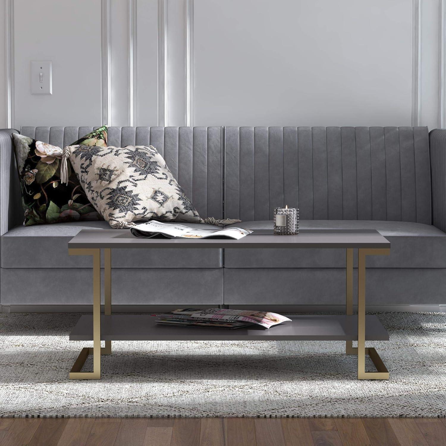 Camila Sled Coffee Table with Storage