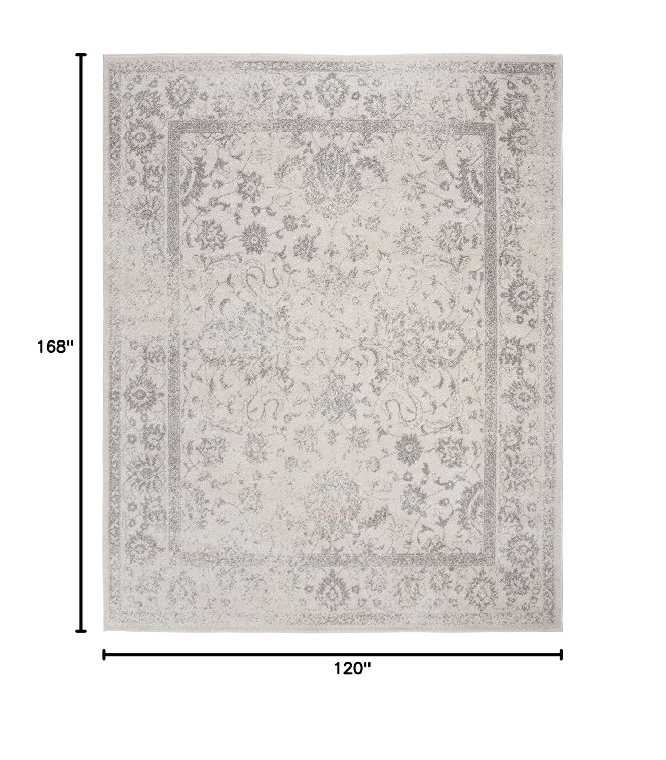 Adirondack ADR109 Machine Made Indoor Area Rug - Ivory/Silver - 10'x14' - Safavieh