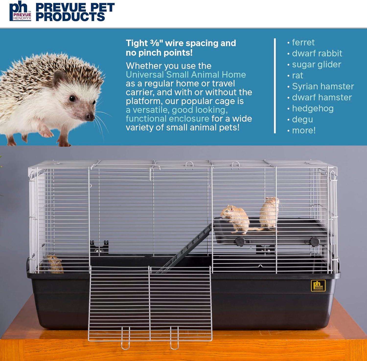 Dark Gray Universal Small Animal Cage with Deep Base