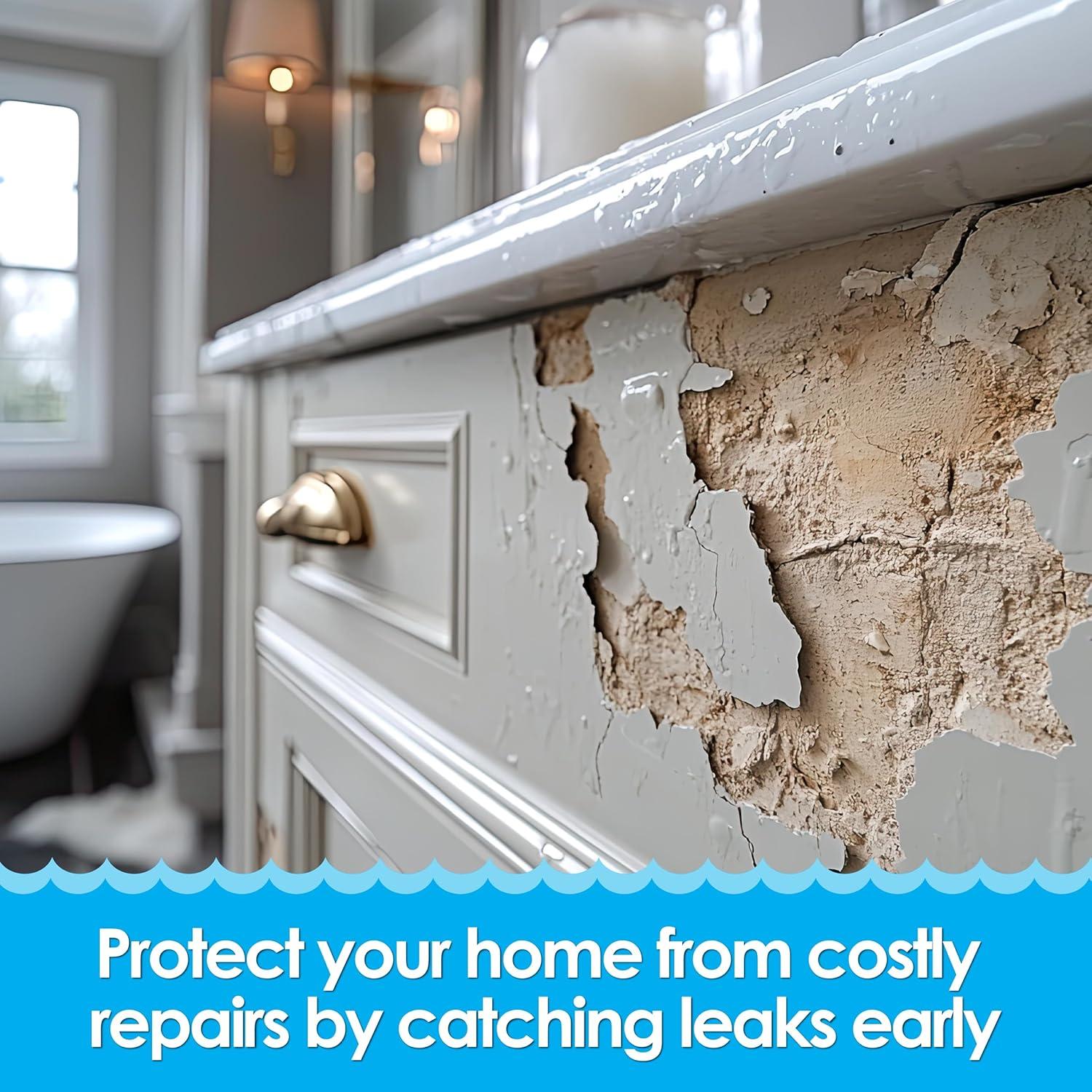 Water Alarm (3pack) - Leak Bug Electronic Leak Detector - Hypersensitive 1/32" Flood Detection - Continuously Beeps When Wet or Low Battery