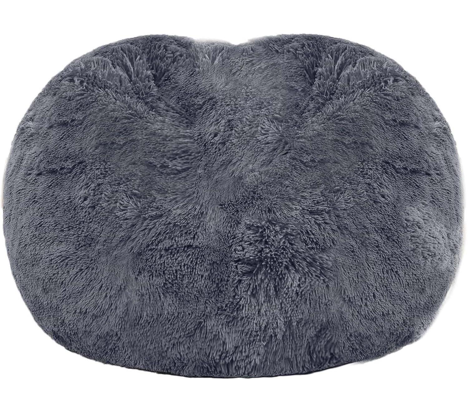 Giant Sherpa Bean Bag Chair Cover, Ultra Soft Bean Bag Bed (No Filler, Cover only), Large Round Soft Fluffy for Adults, Machine Washable Big Size Bean Bag Covers