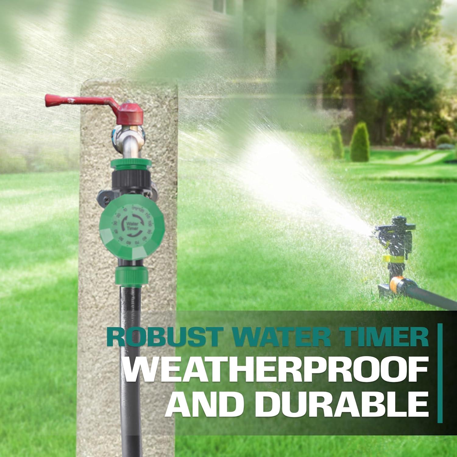 2WAYZ 5.5x2.3 '' Mechanical Water Timer Save Water Time Up to 120 Minutes, Green