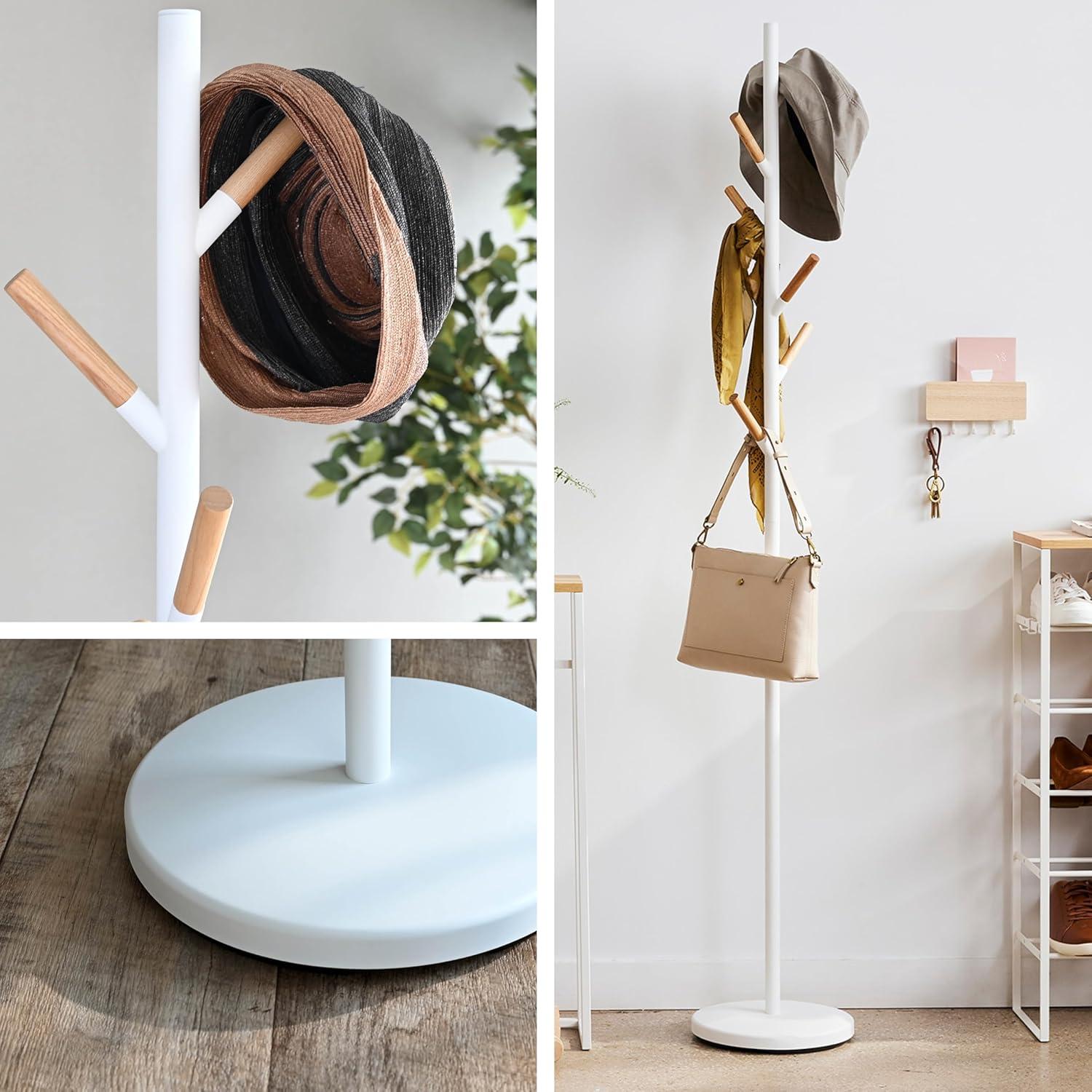 Yamazaki Home Coat Hanger, Steel, Weighted Base