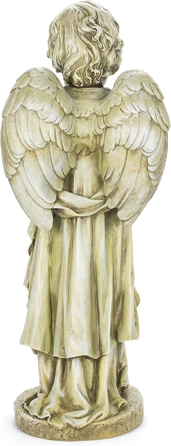 26" Distressed Gray Praying Angel Garden Statue