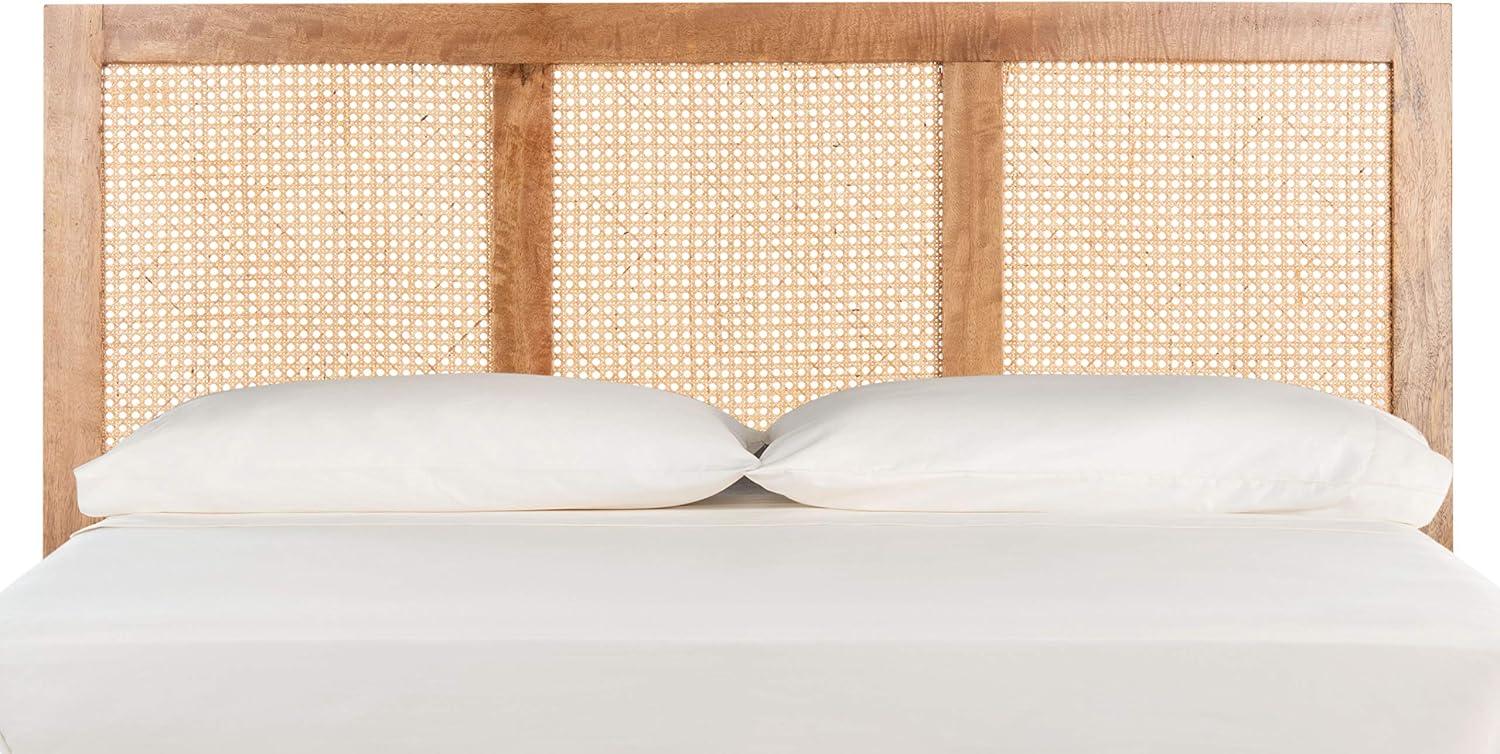 SAFAVIEH Vienna Cane Farmhouse Wood Headboard, Queen, Natural