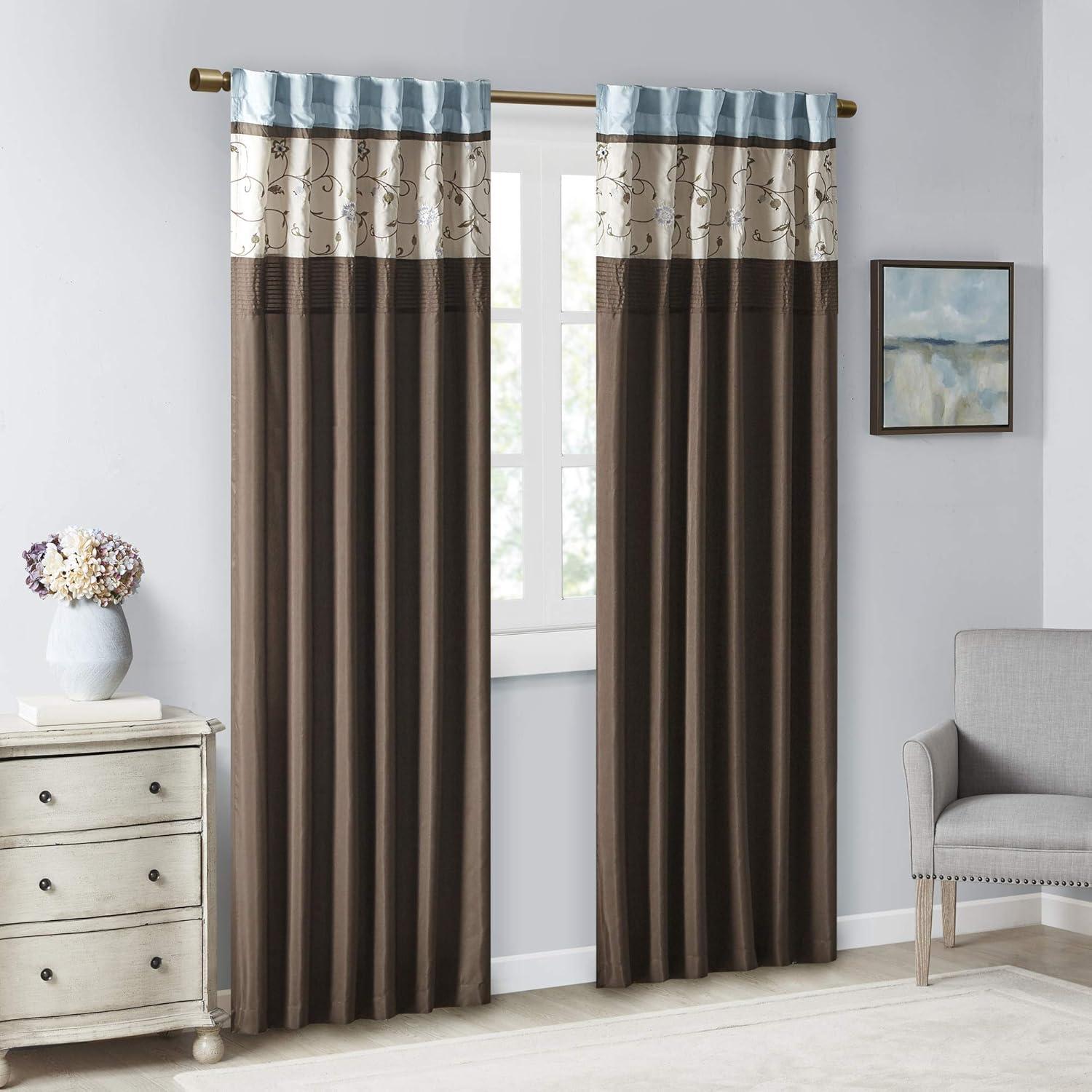 Madison Park Serene Embroidered Single Curtain Panel & Reviews | Wayfair