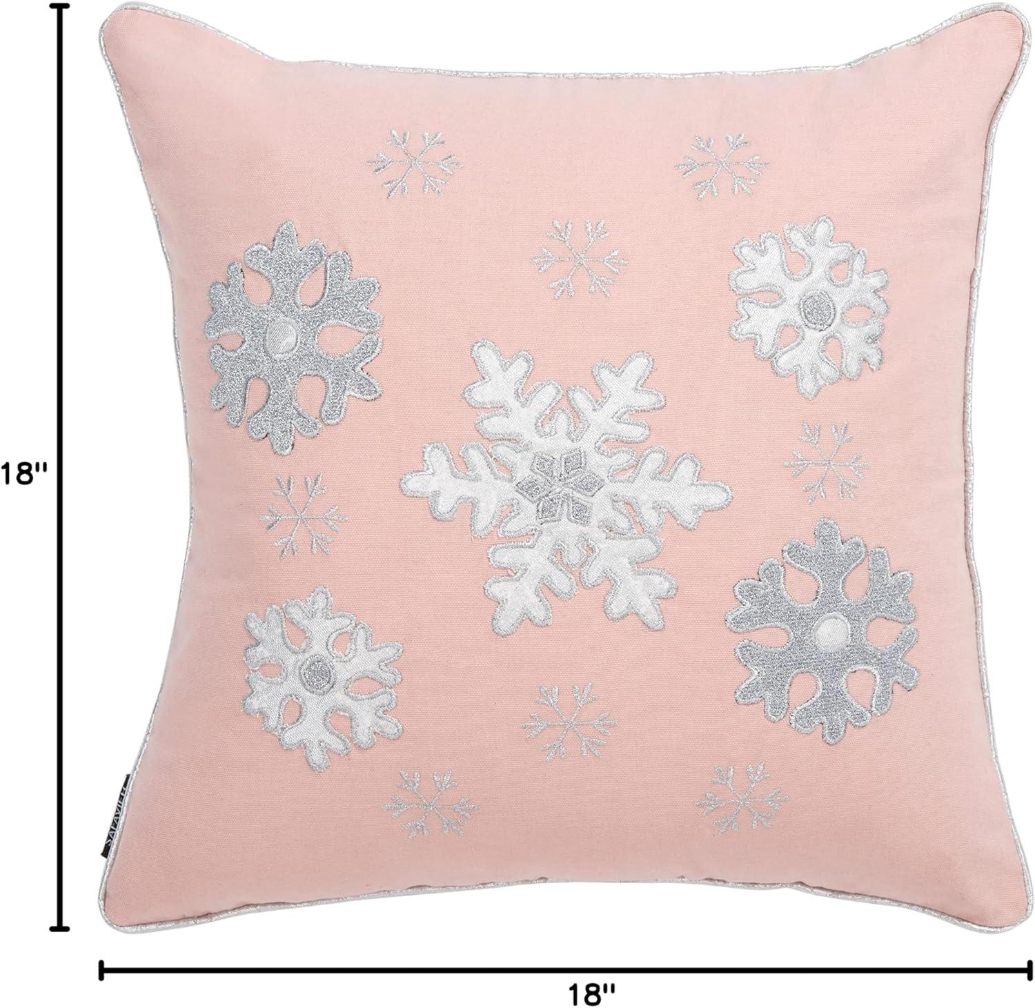 Embroidered Reversible Throw Pillow