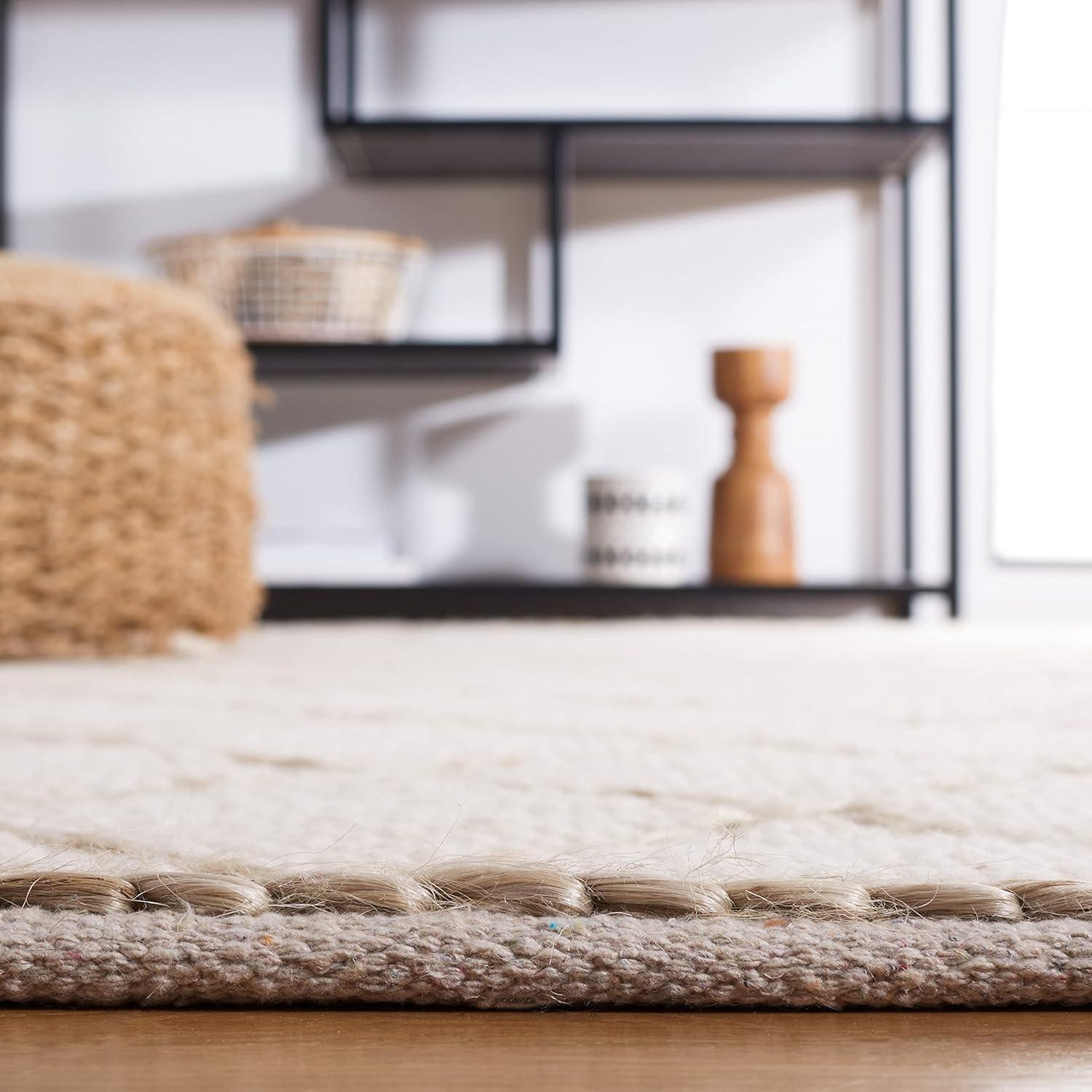 Natura NAT223 Hand Woven Indoor Area Rug - Ivory/Natural - 5'x8' - Safavieh