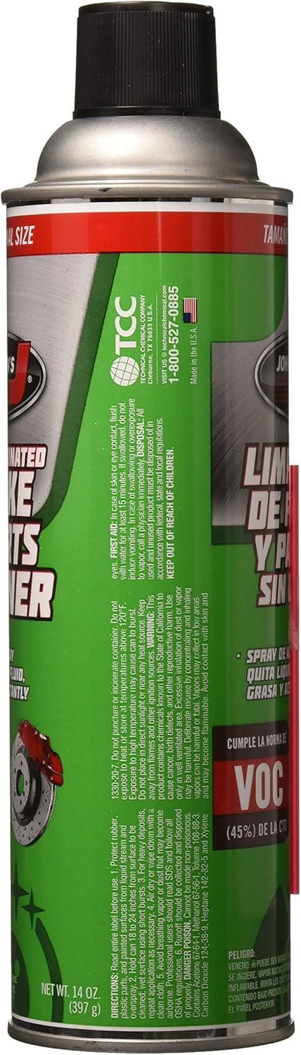 Johnsens 2417 14 oz Non-Chlorinated Brake Parts Cleaner - Pack of 12
