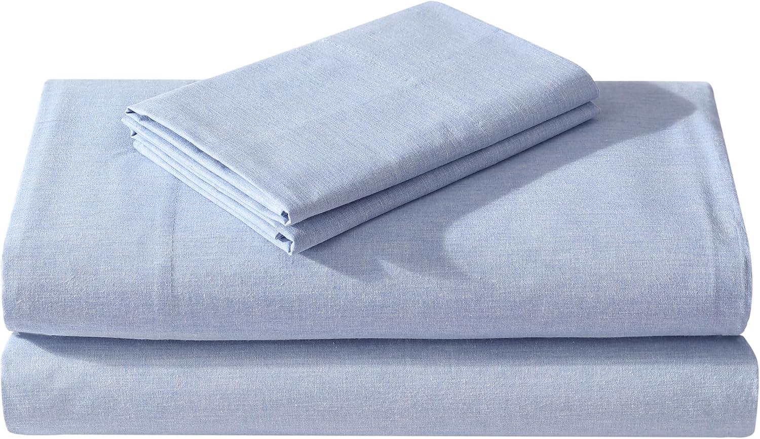 Easy Eco Sheet Set, Full - Blue Melange