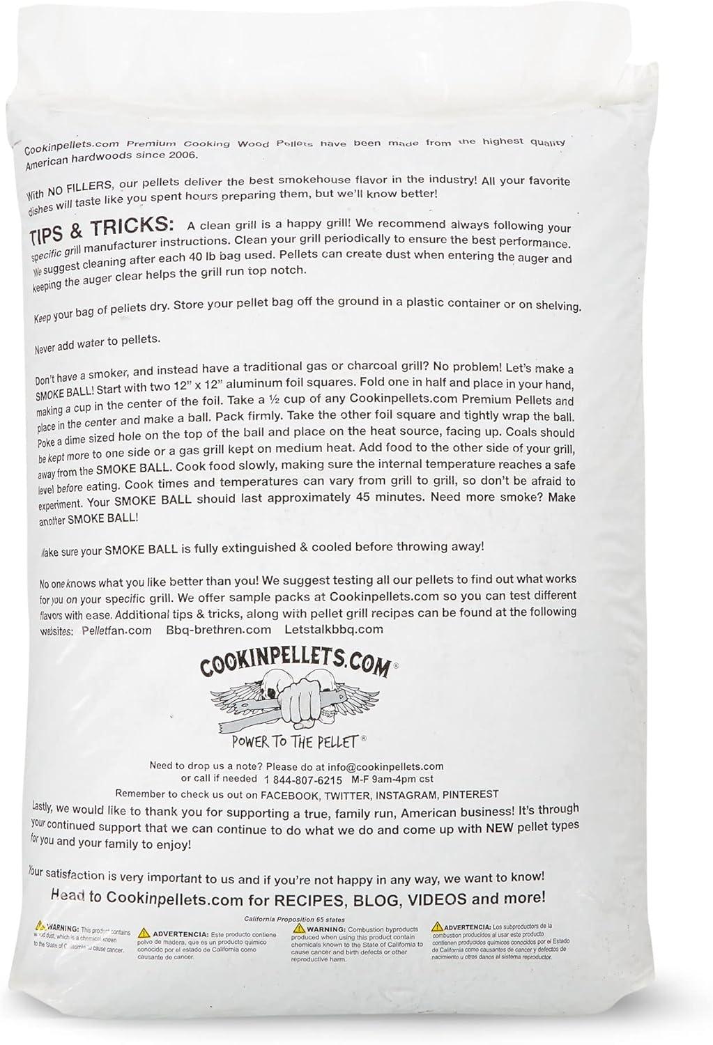 CookinPellets 40lb Black Cherry Grill Smoker Hardwood Wood Pellets (2 Pack)