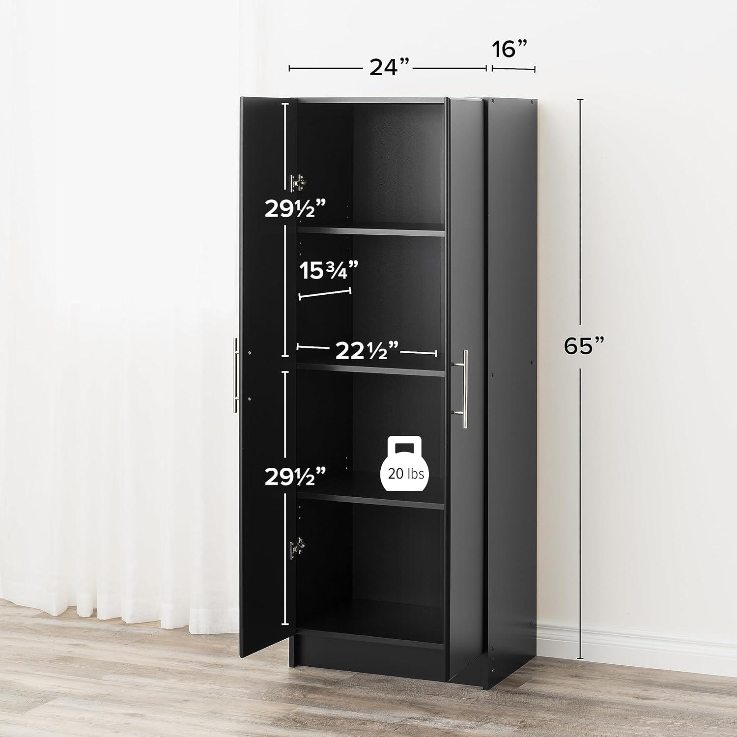 Prepac Elite Deep Storage Cabinet with Fixed and Adjustable Shelves