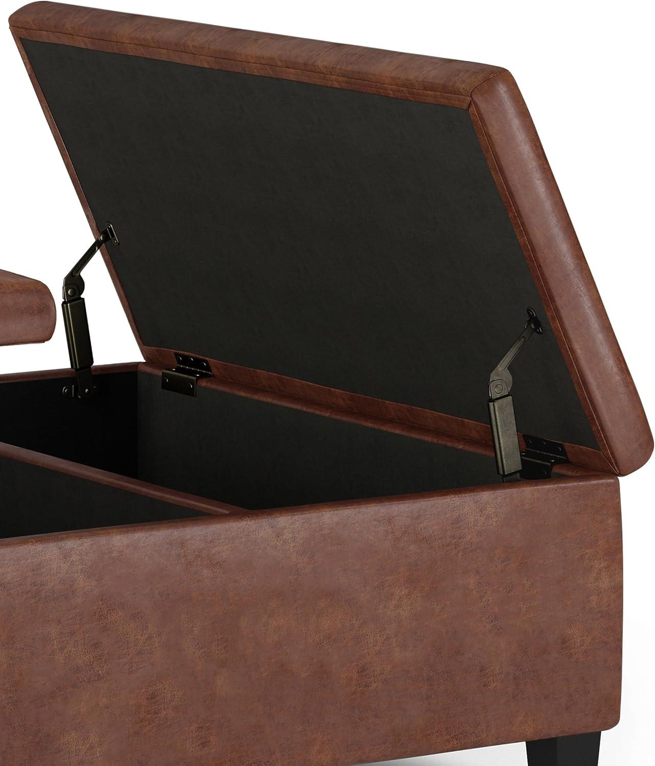 Simpli Home Ellis Coffee Table Storage Ottoman