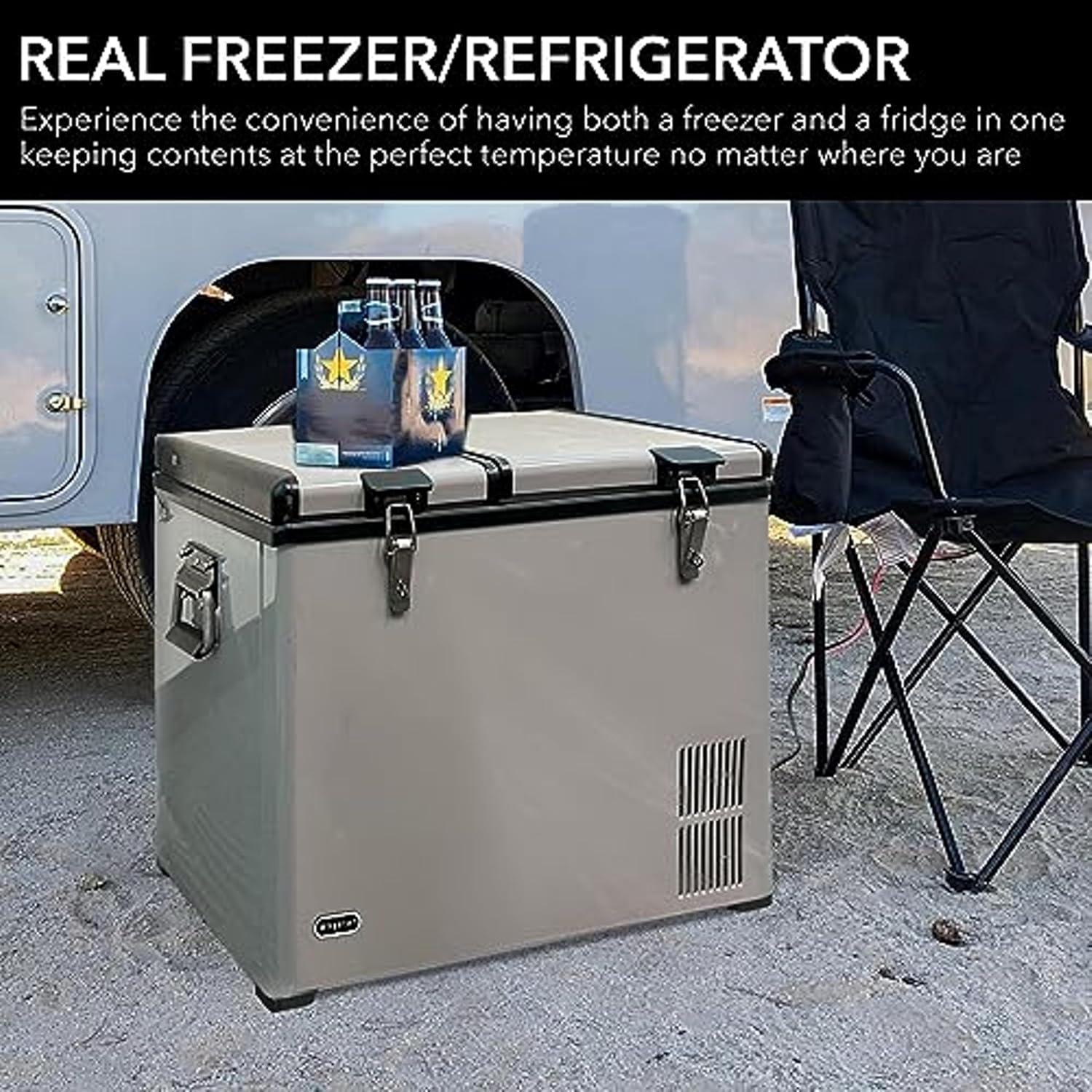 Outdoor Living Whynter 62 Quart Dual Zone Portable Freezer/Refrigerator with 12v DC Option