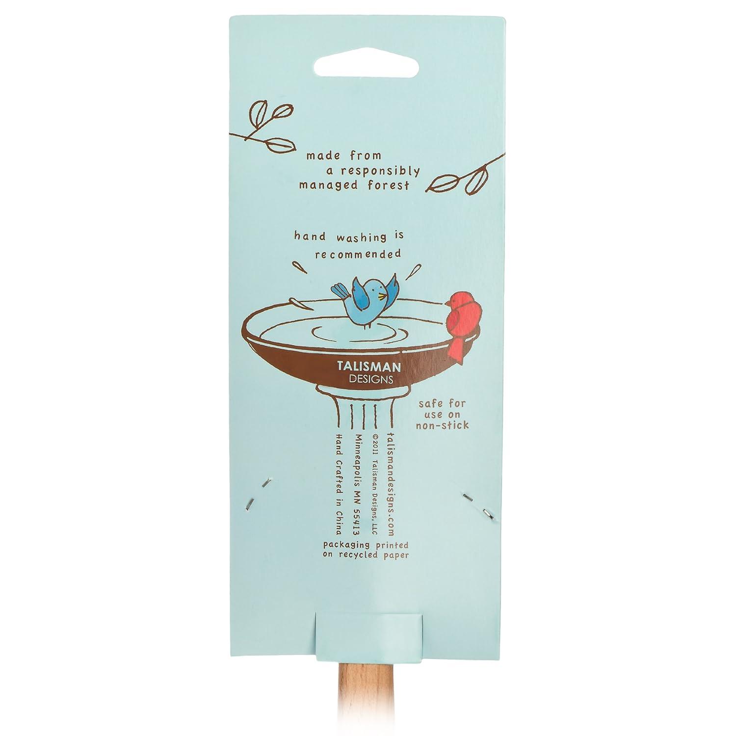 Talisman Designs Laser Etched Beechwood Slotted Spoon, Nature Collection, Set of 1