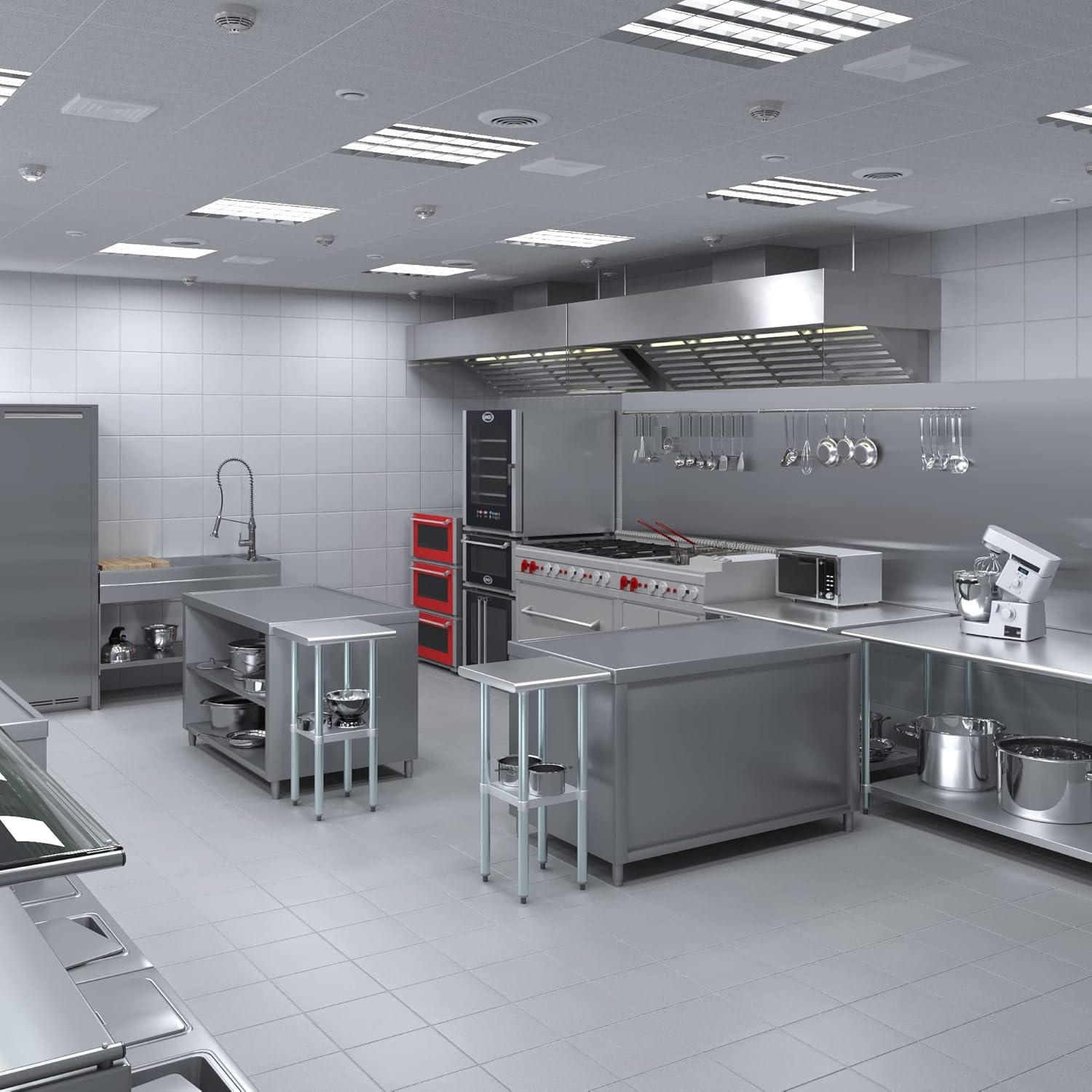 Amgood 18 in. x 18 in. Stainless Steel Table