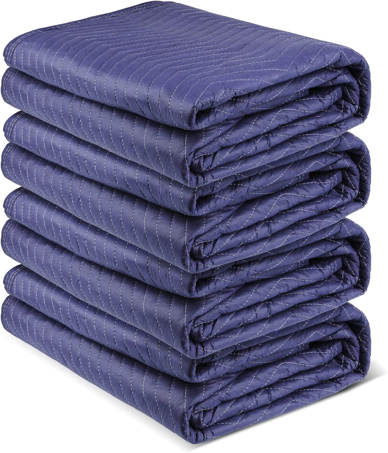 Olympia Tools 4 Moving & Packing Blankets Heavy Duty Padded Moving Blanket, 72 x 80 in, Coton Polyester