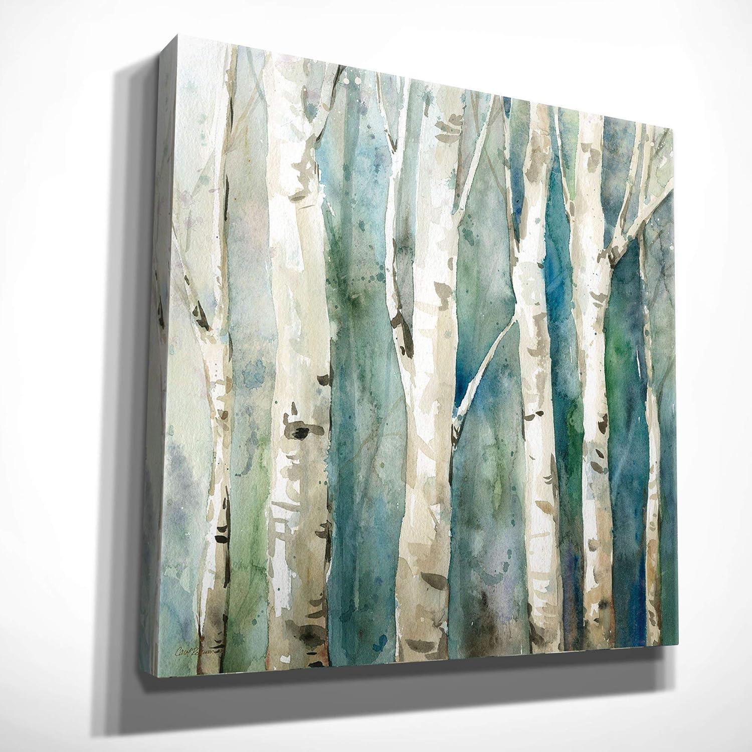 River Birch Abstract Canvas Wall Art, 24x24