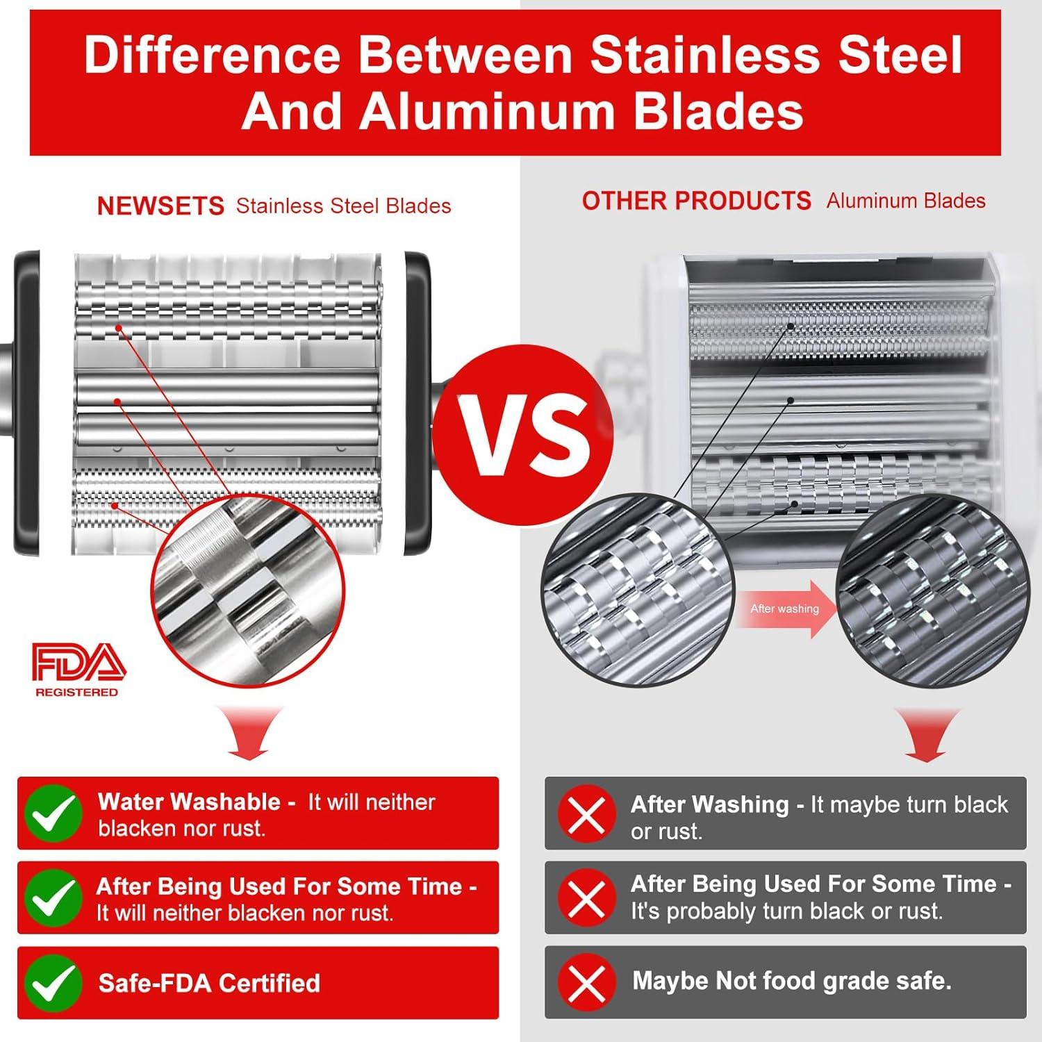 Pasta Maker Attachment for Kitchenaid/Cuisinart Stand Mixers, 3 in 1 Noodle Maker Pasta Roller Fettuccine Spaghetti Cutter and Cleaning Brush, Kitchen aid Accessories- Pasta Roller and Cutter Set C35